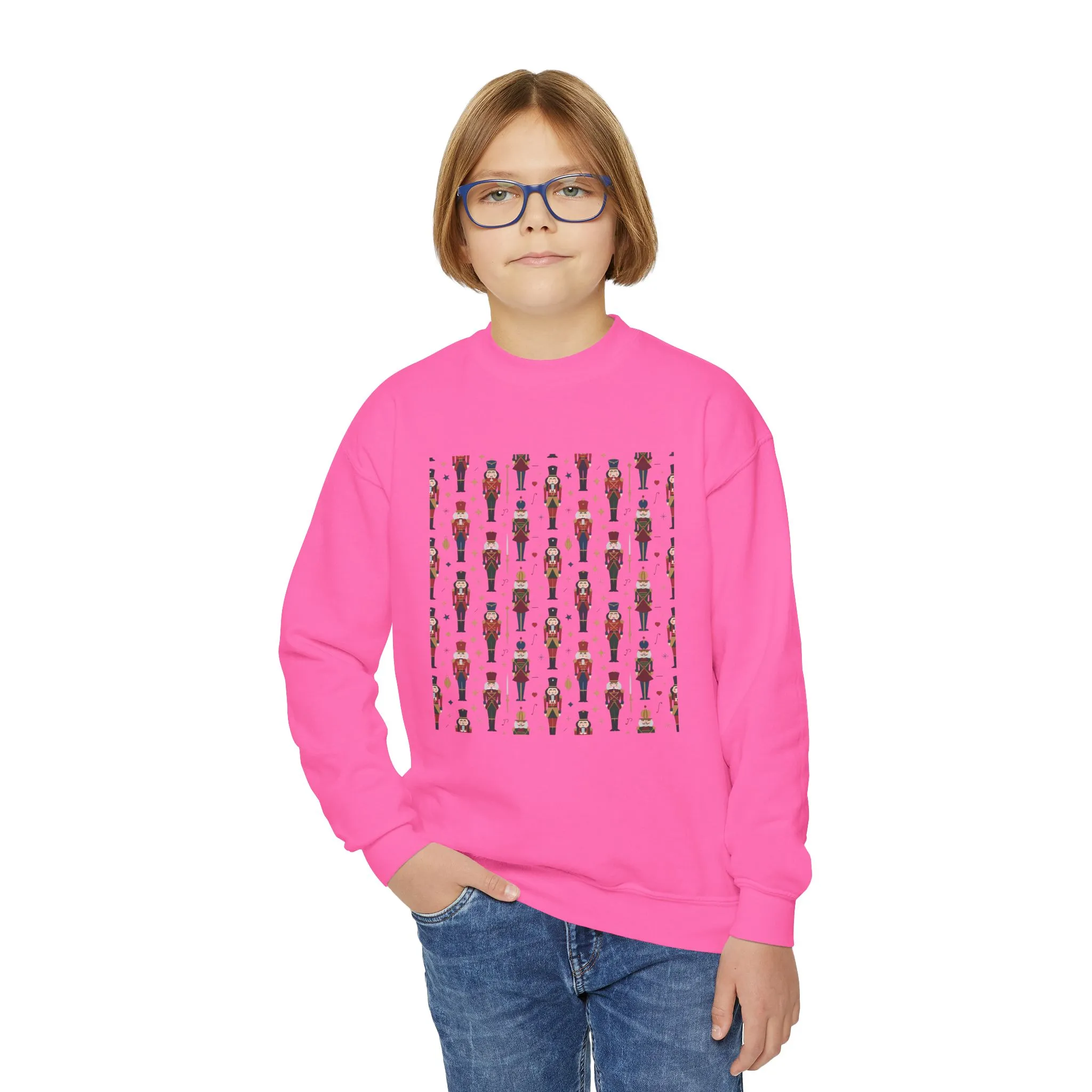 Nutcracker Pattern Kids Christmas T-Shirt, Family Match Holiday Outfit, Festive Christmas Shirt for Boys - Girls - Image 20