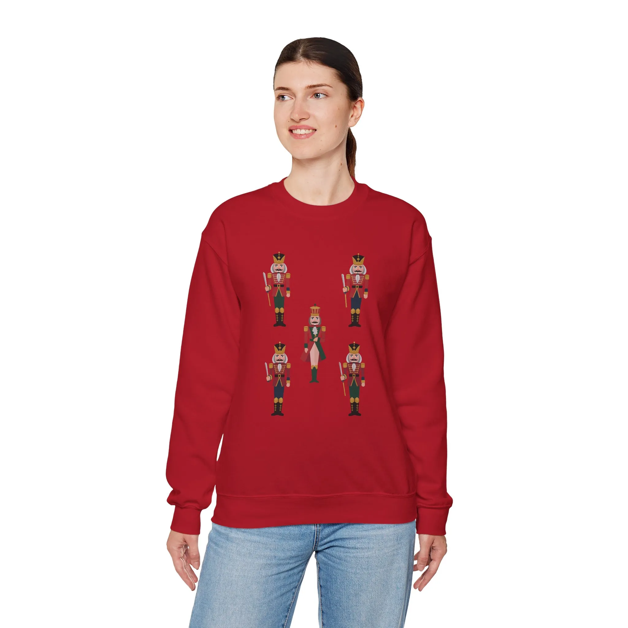 Nutcracker Royal Guard Women's Christmas Sweatshirt, Cozy Holiday Sweater, Family - Partner Match Outfit - Image 27