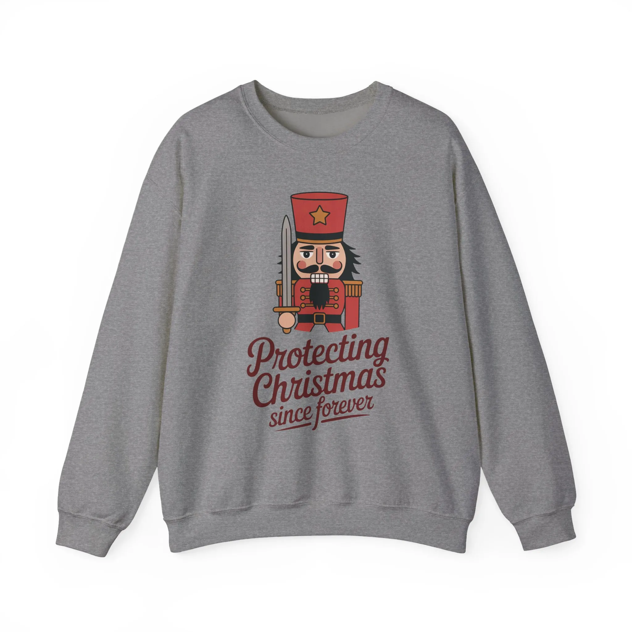 Protecting Christmas Since Forever Men's Sweatshirt, Funny Nutcracker Christmas Sweater, Holiday Gift for Him - Image 10