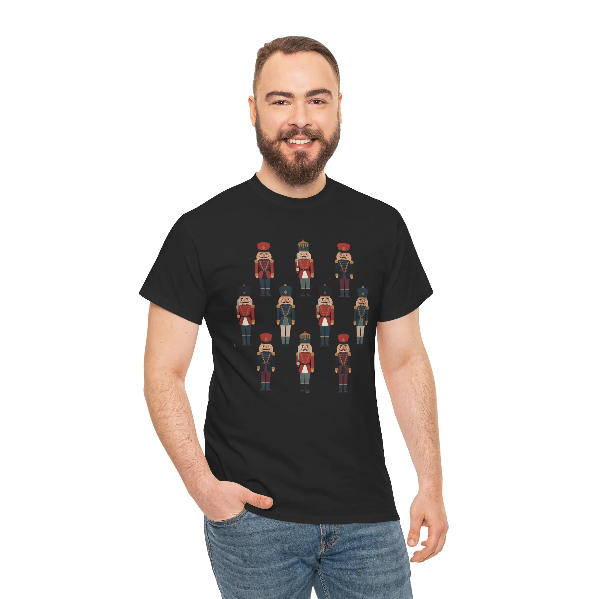 Nutcracker Soldiers Men's Christmas T-Shirt, Classic Holiday Tee, Family - Partner Match Outfit - Image 5