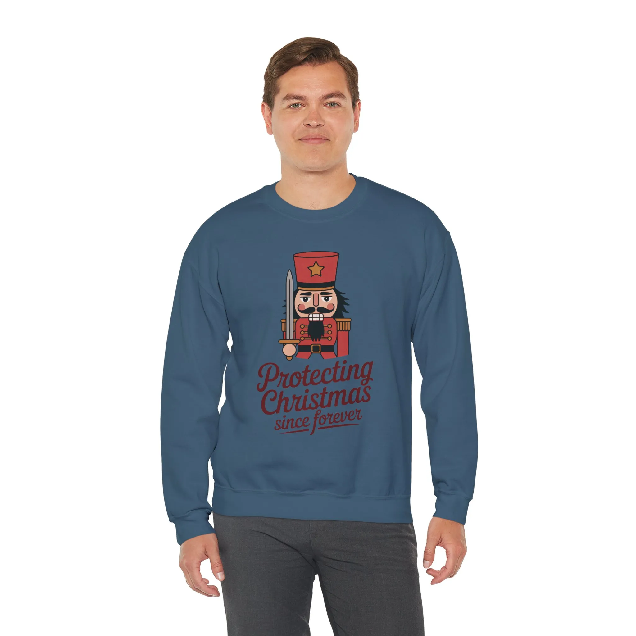 Protecting Christmas Since Forever Men's Sweatshirt, Funny Nutcracker Christmas Sweater, Holiday Gift for Him - Image 18