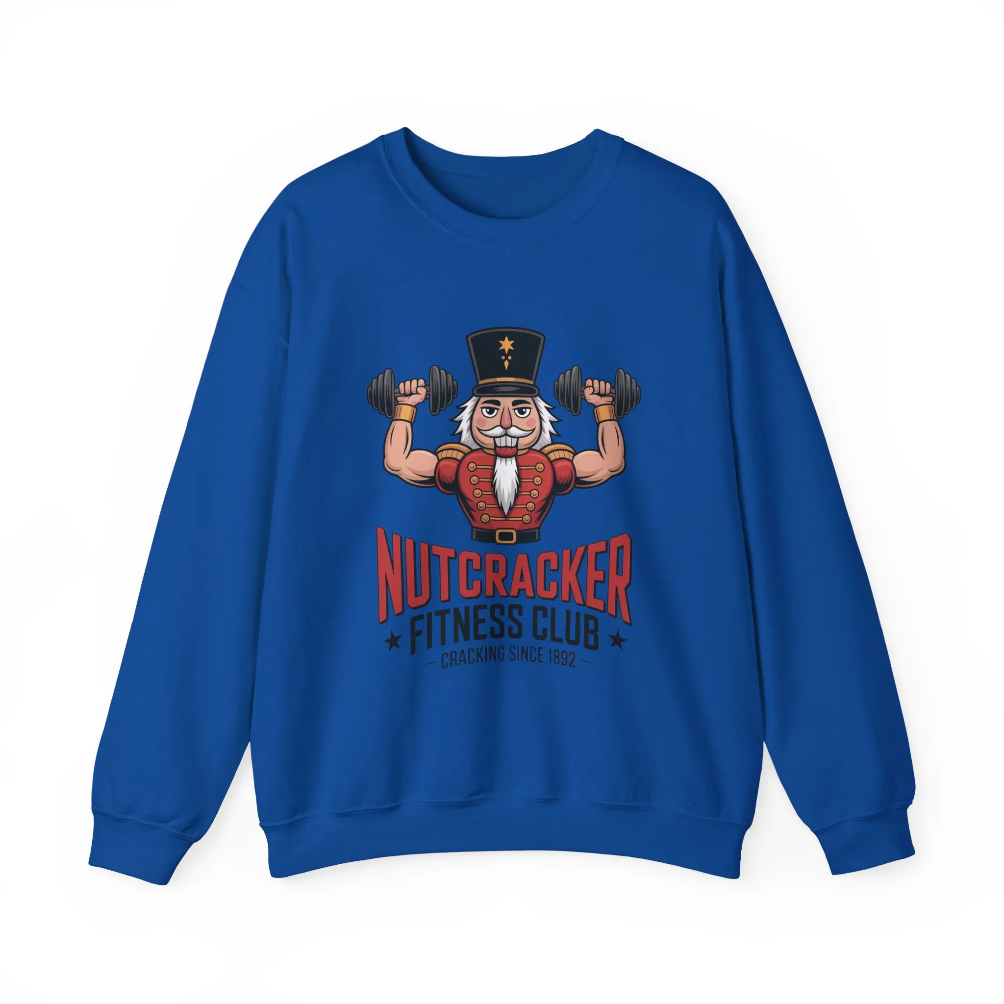 Nutcracker Fitness Club Men's Sweatshirt, Funny Gym Christmas Sweater, Holiday Gift for Him - Image 19