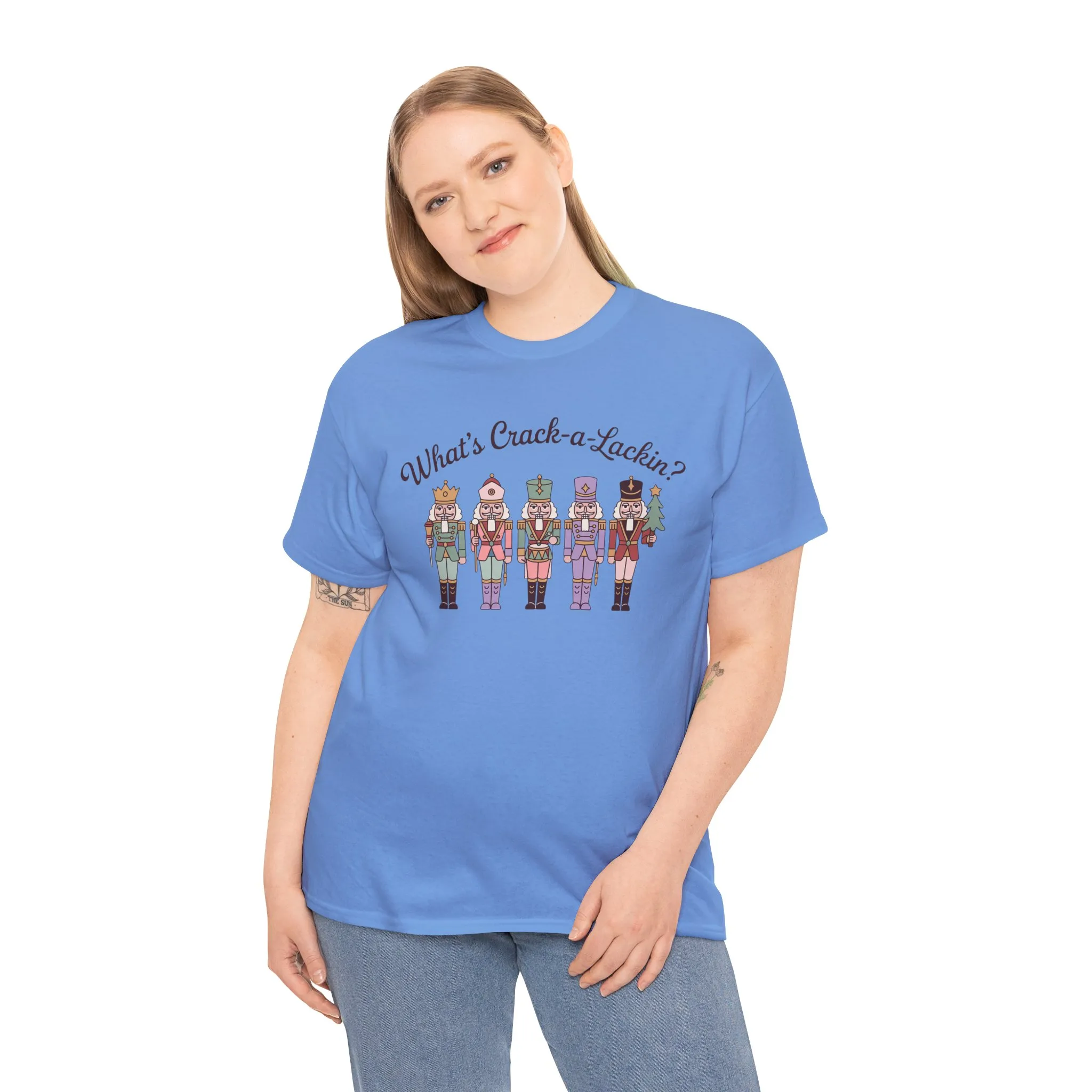 What's Crack-a-Lackin? Women's Funny Christmas T-Shirt, Nutcracker Squad Tee, Holiday Humor Top for Her - Image 9