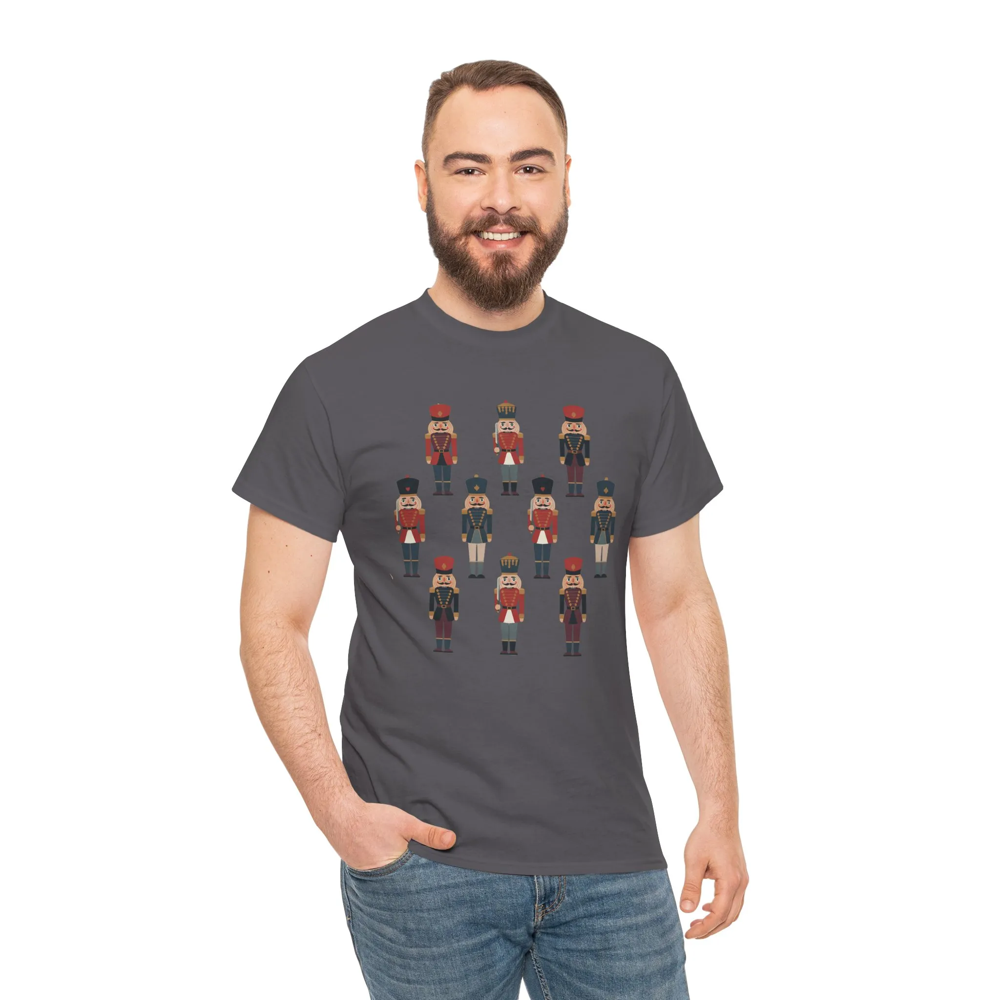 Nutcracker Soldiers Men's Christmas T-Shirt, Classic Holiday Tee, Family - Partner Match Outfit - Image 17