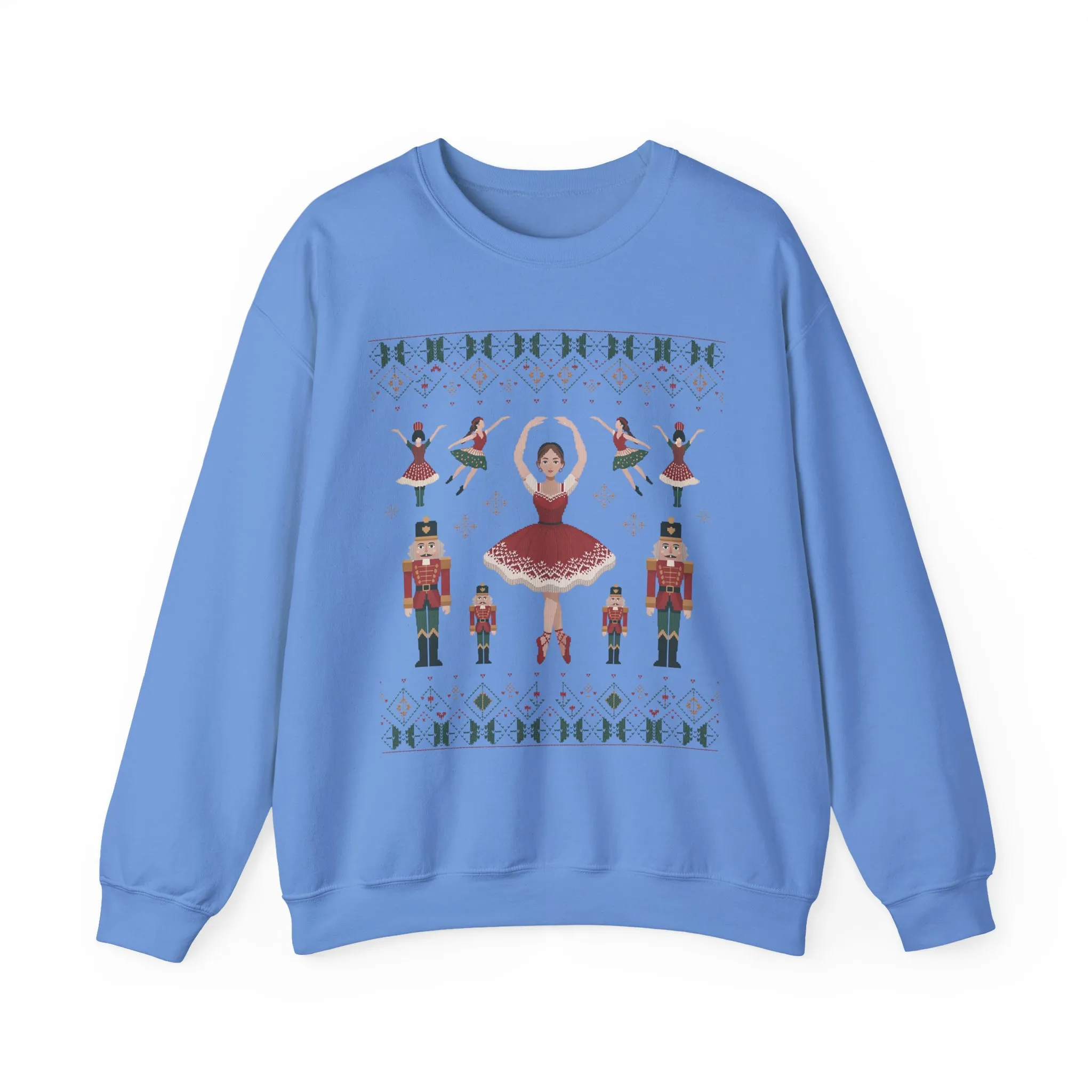 Nutcracker Ballerina Women's Christmas Sweatshirt, Cozy Ballet Sweater, Mom - Daughter Family Match Holiday Outfit - Image 16
