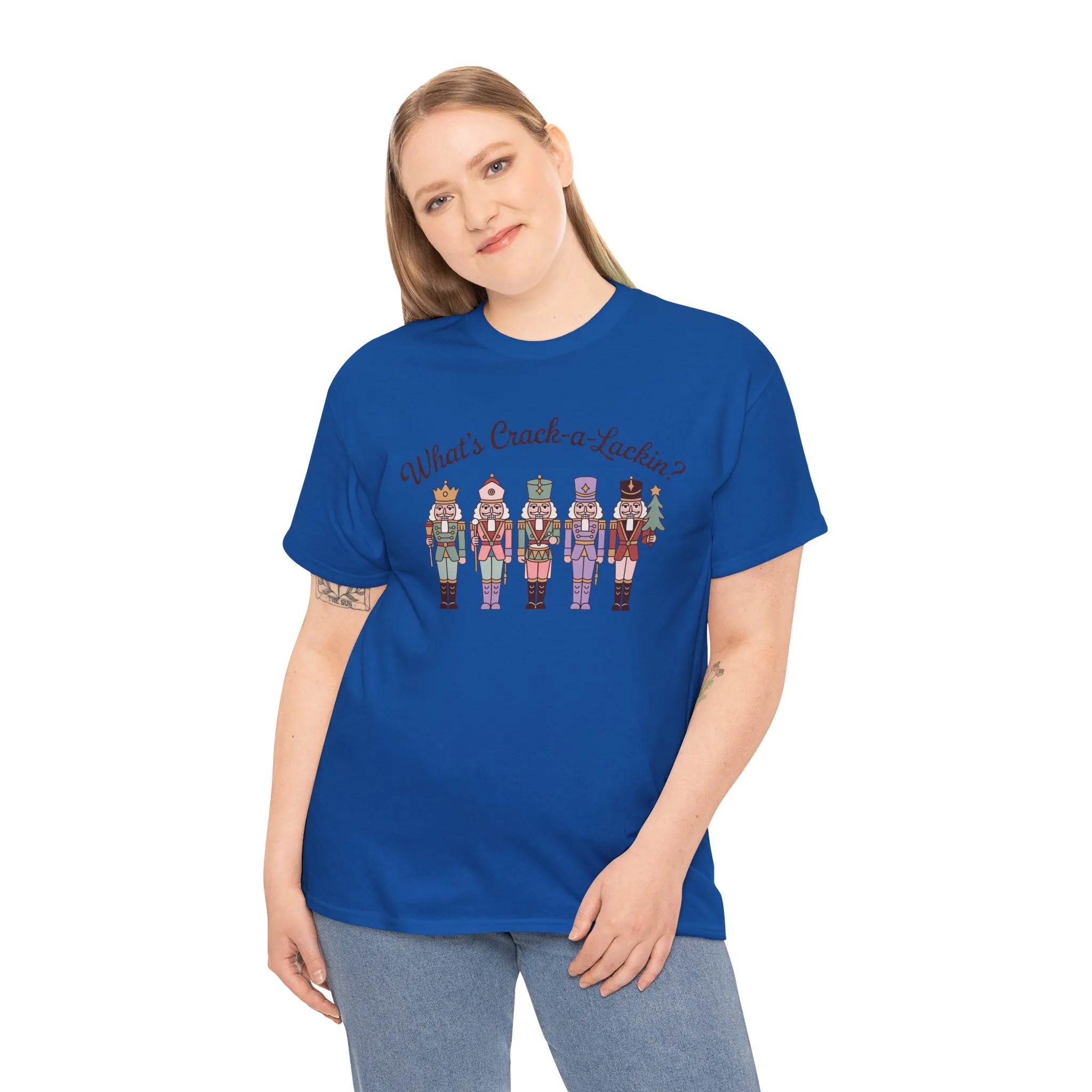 What's Crack-a-Lackin? Women's Funny Christmas T-Shirt, Nutcracker Squad Tee, Holiday Humor Top for Her - Image 15