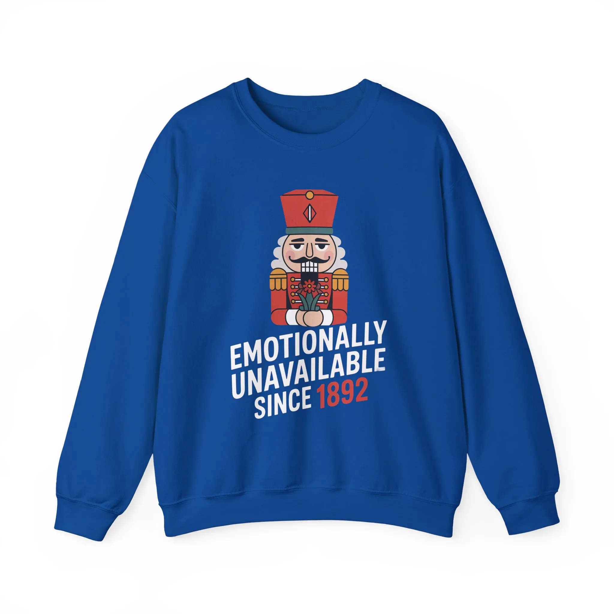 Emotionally Unavailable Since 1892 Men's Sweatshirt, Funny Nutcracker Christmas Sweater, Holiday Gift for Him - Image 16