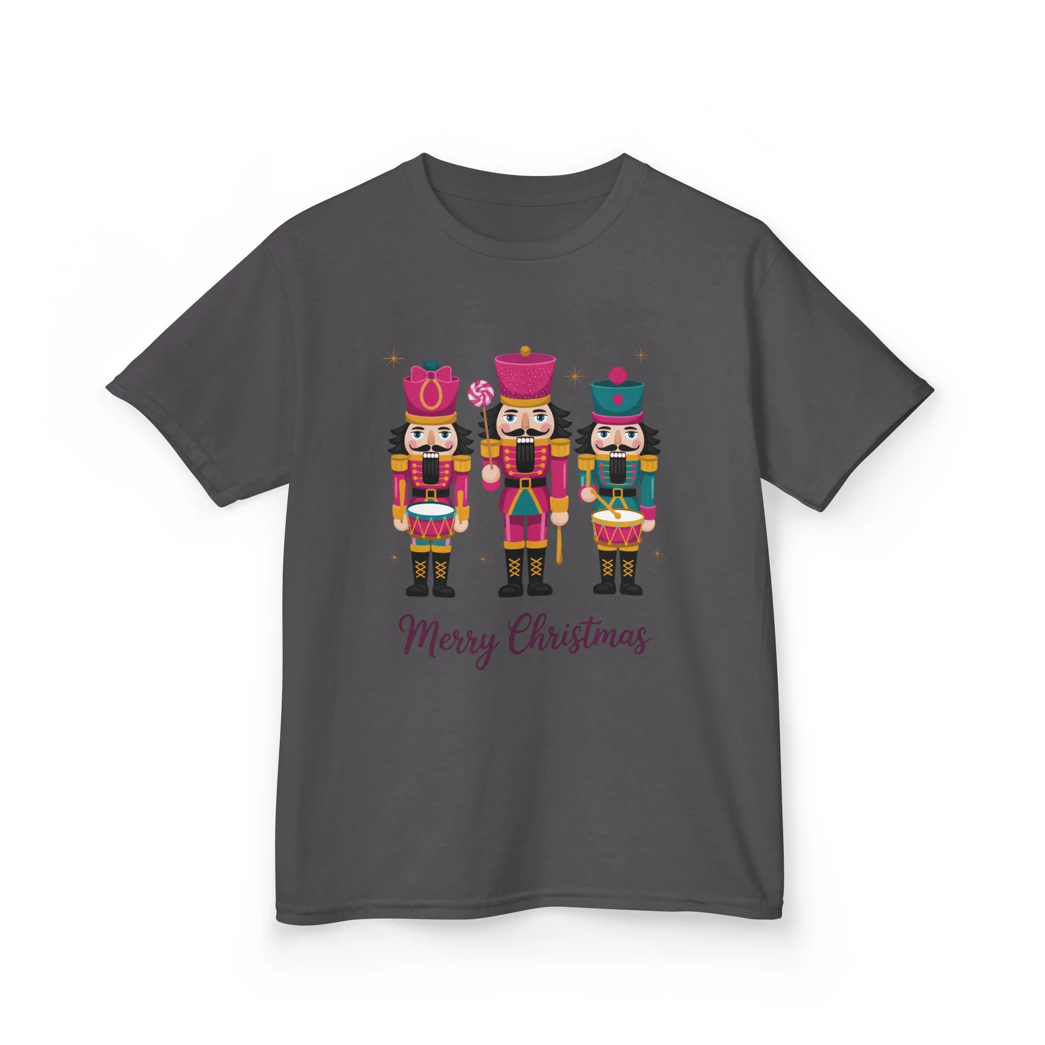 Three Nutcrackers Girls Christmas T-Shirt, Cute Holiday Tee, Mom - Daughter Family Match Christmas Outfit - Image 7