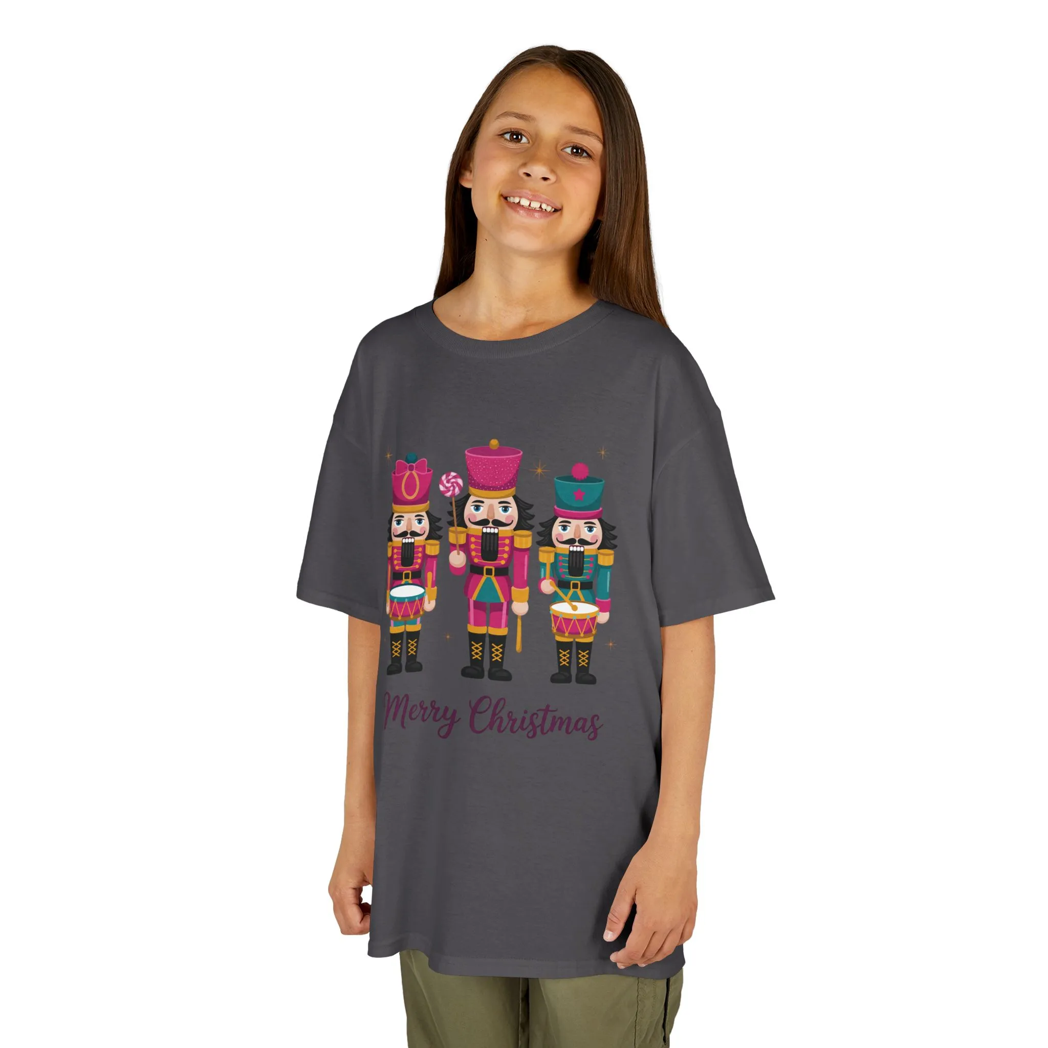 Three Nutcrackers Girls Christmas T-Shirt, Cute Holiday Tee, Mom - Daughter Family Match Christmas Outfit - Image 8