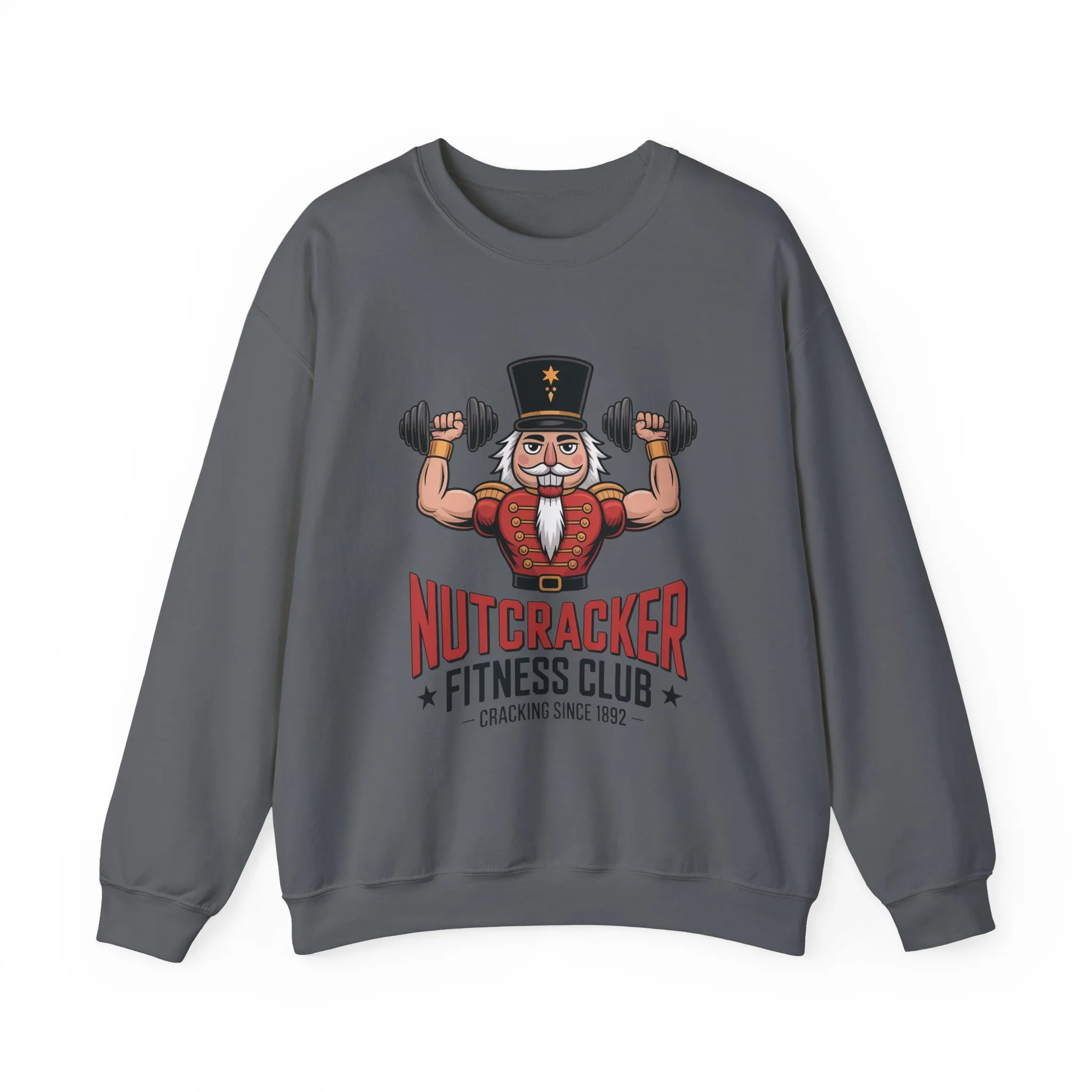 Nutcracker Fitness Club Men's Sweatshirt, Funny Gym Christmas Sweater, Holiday Gift for Him - Image 16