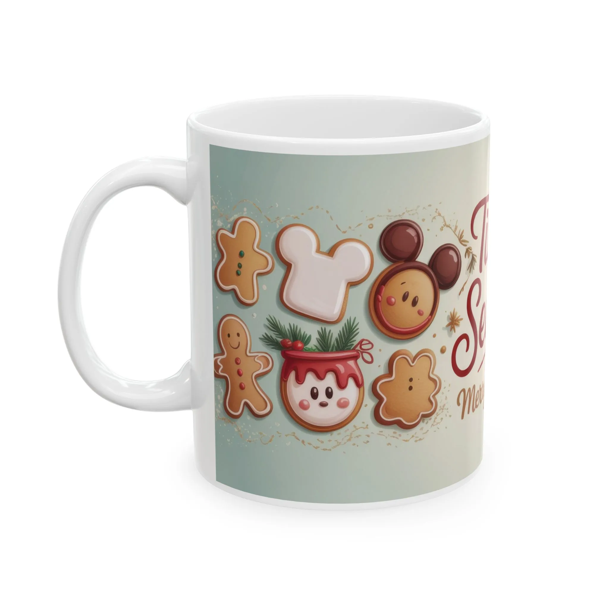 Tis The Season Christmas Mug, Gingerbread Cookie Cup, Cute Holiday Cocoa Mug, Merry - Bright Gift Idea, Ceramic Mug, (11oz, 15oz) - Image 3