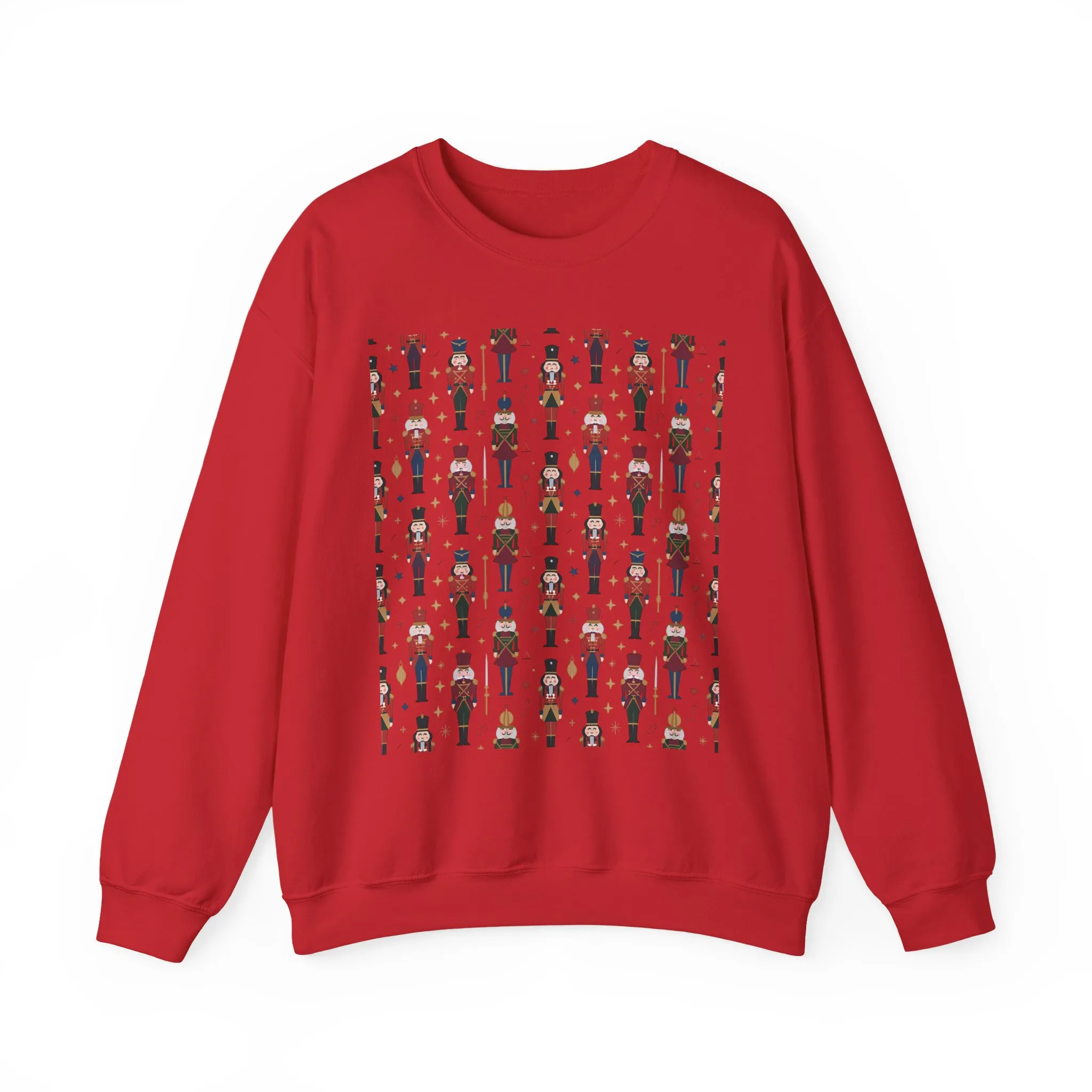 Nutcracker Pattern Men's Sweatshirt, Festive Christmas Pullover, Holiday Gift for Him - Image 25