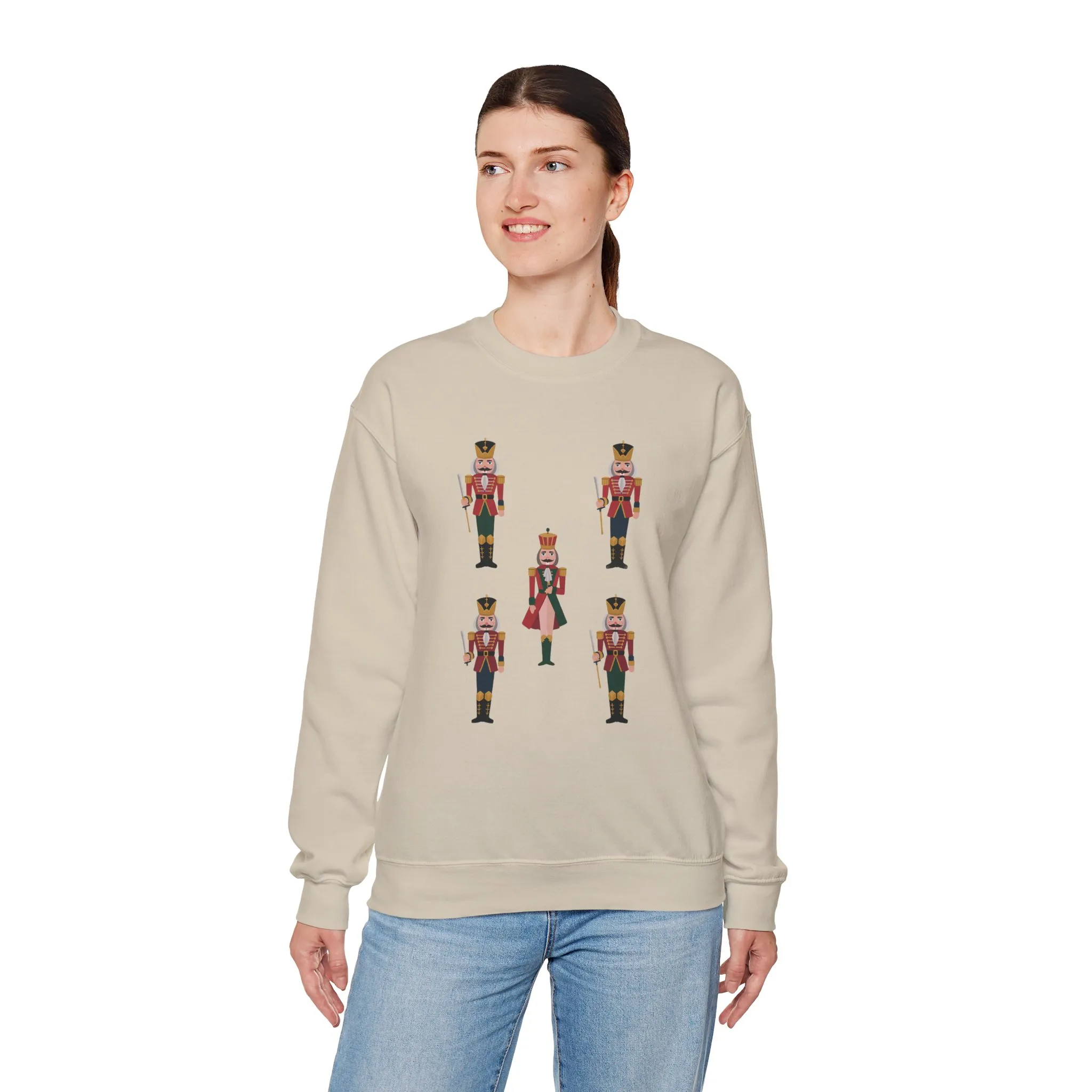 Nutcracker Royal Guard Women's Christmas Sweatshirt, Cozy Holiday Sweater, Family - Partner Match Outfit - Image 9