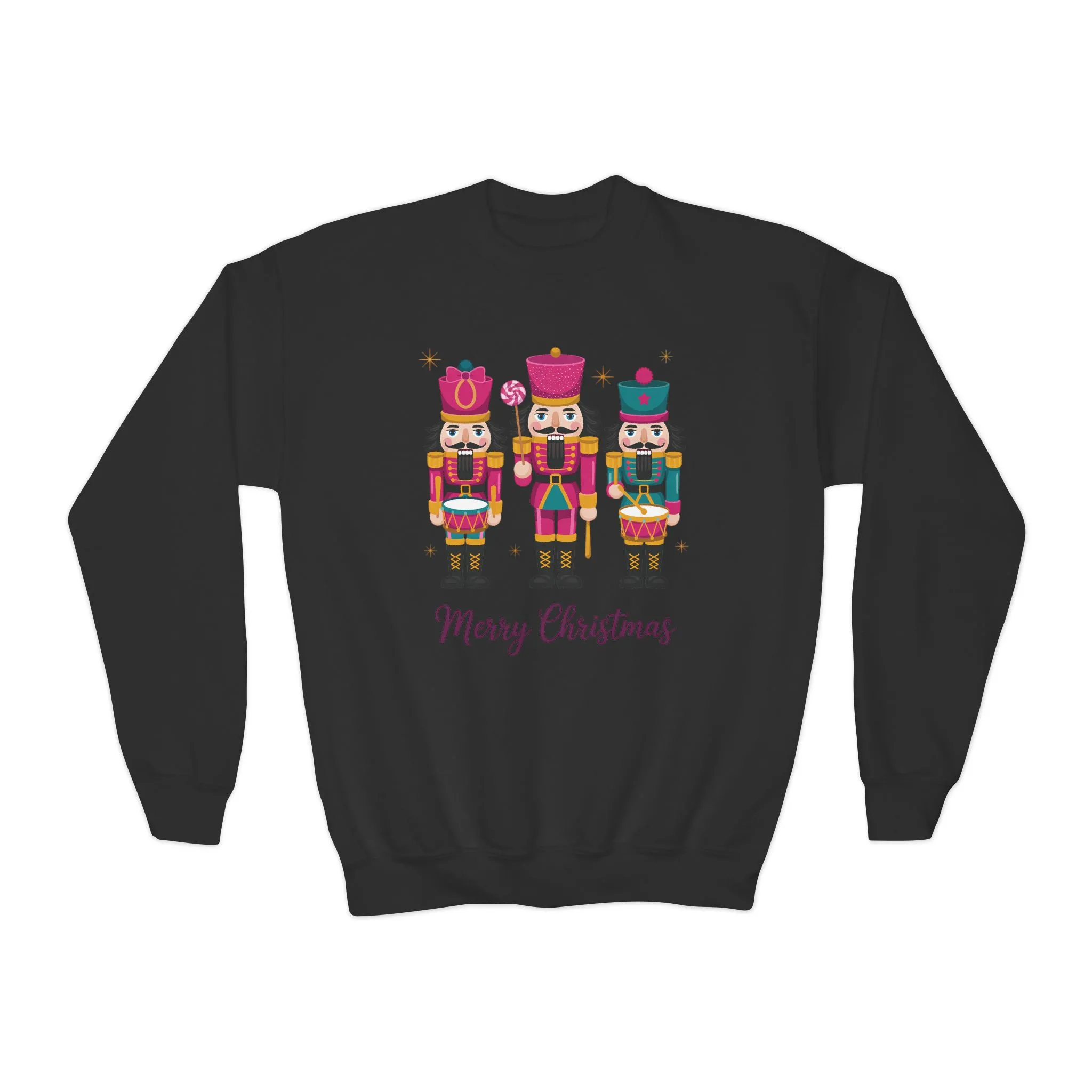 Three Nutcrackers Girls Christmas Sweatshirt, Cozy Holiday Sweater, Mom - Daughter Family Match Outfit - Image 4