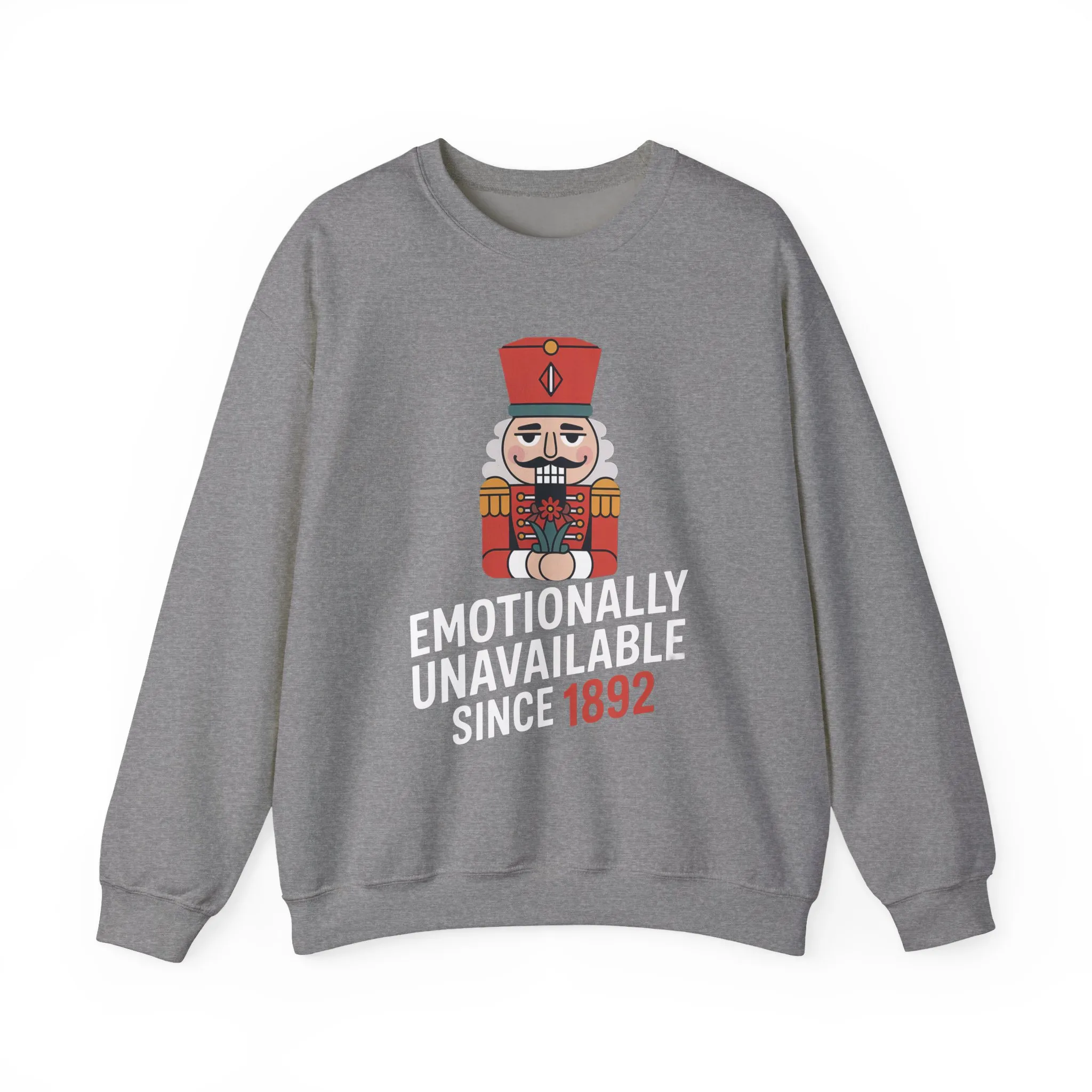 Emotionally Unavailable Since 1892 Men's Sweatshirt, Funny Nutcracker Christmas Sweater, Holiday Gift for Him - Image 10