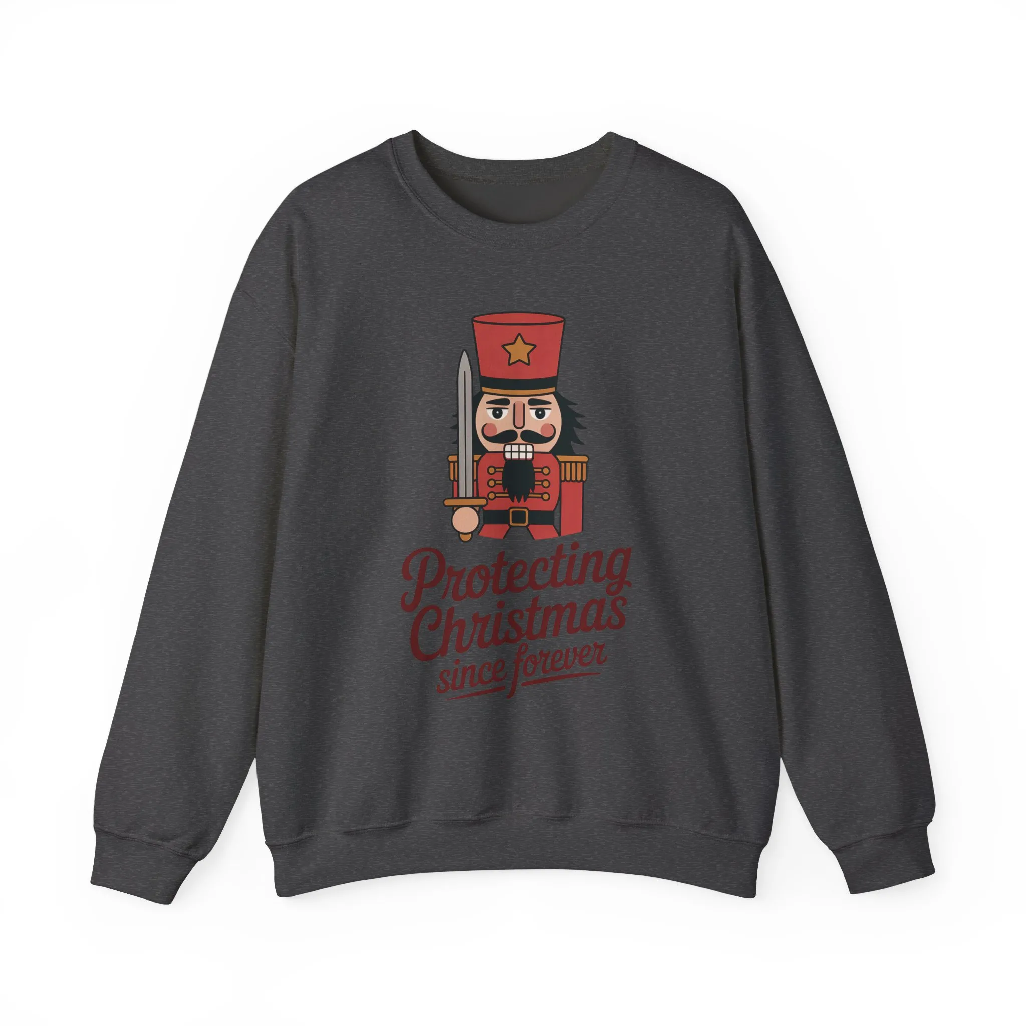 Protecting Christmas Since Forever Men's Sweatshirt, Funny Nutcracker Christmas Sweater, Holiday Gift for Him - Image 13