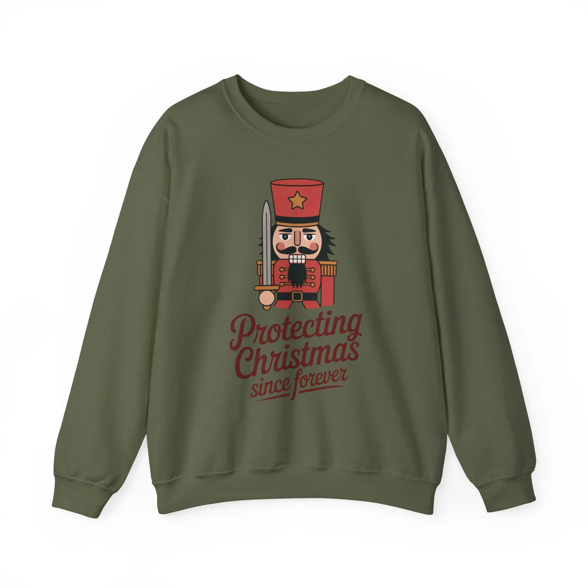 Protecting Christmas Since Forever Men's Sweatshirt, Funny Nutcracker Christmas Sweater, Holiday Gift for Him - Image 7