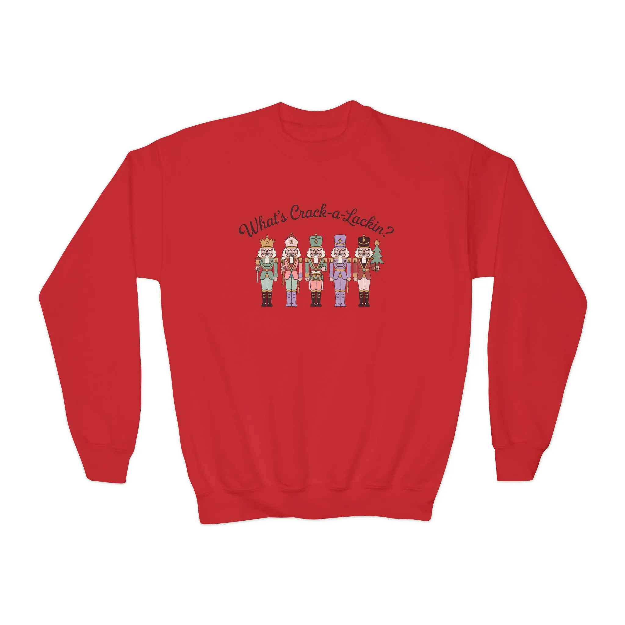 What's Crack-a-Lackin? Girls Christmas Sweatshirt, Cozy Nutcracker Squad Sweater, Mom - Daughter Family Match Outfit - Image 16