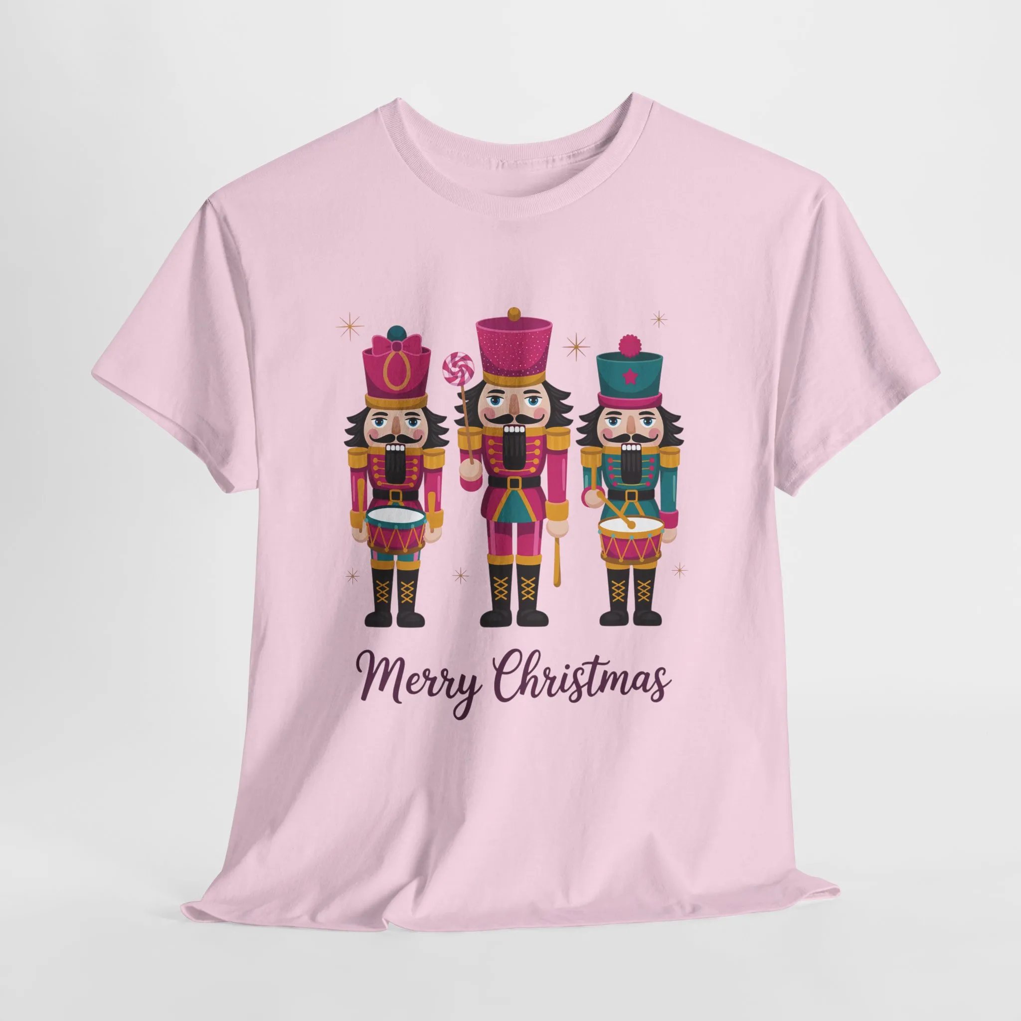 Three Nutcrackers Women's Christmas T-Shirt, Classic Holiday Tee, Mom - Daughter Family Match Christmas Outfit - Image 25