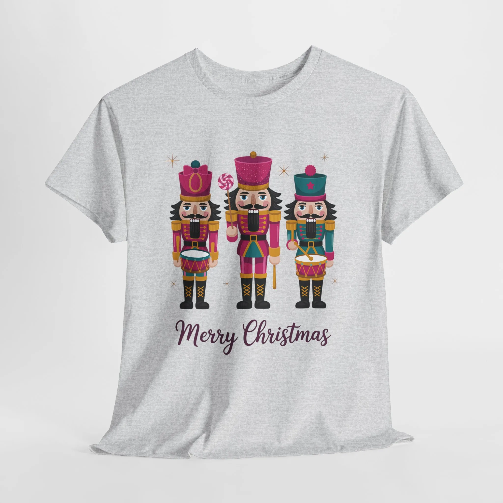 Three Nutcrackers Women's Christmas T-Shirt, Classic Holiday Tee, Mom - Daughter Family Match Christmas Outfit - Image 4
