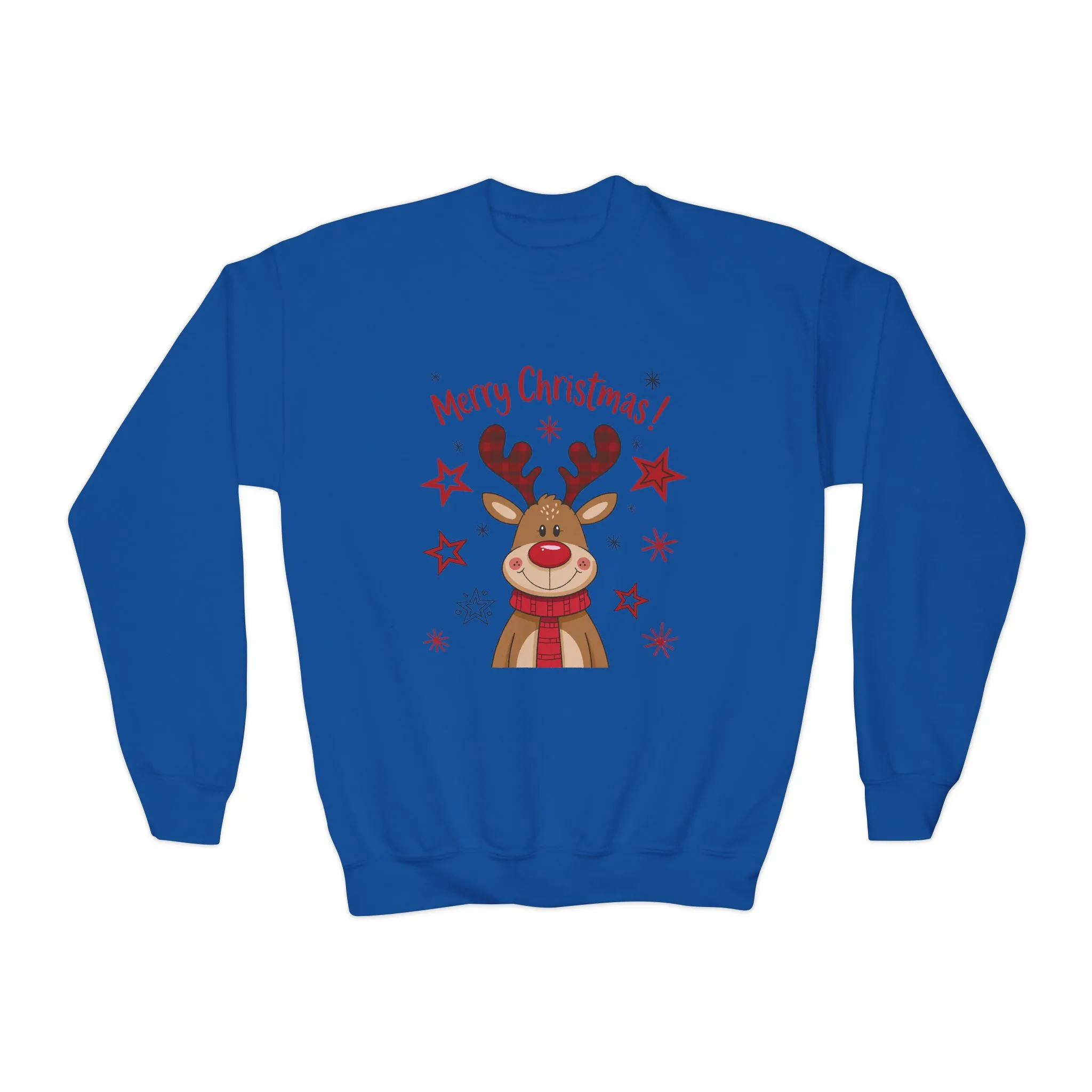 Girls Merry Christmas Reindeer Sweatshirt, Cute Plaid Antlers Holiday Pullover, Mother-Daughter Matching Outfit - Image 11