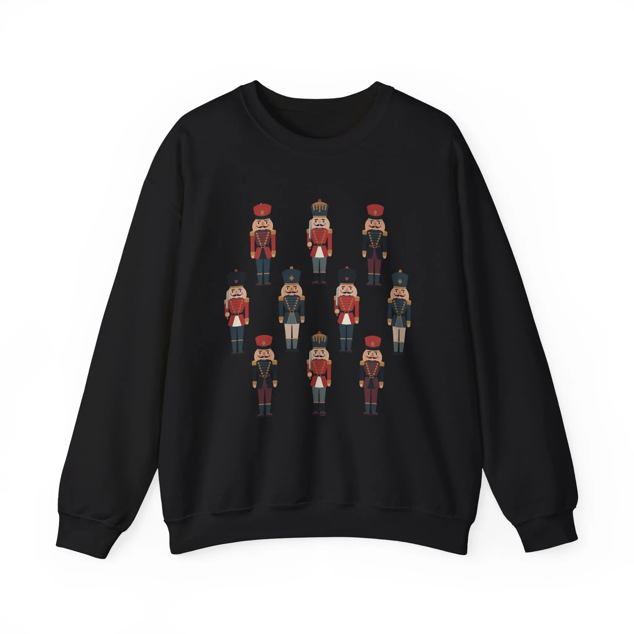 Nutcracker Soldiers Women's Christmas Sweatshirt, Cozy Holiday Sweater, Family - Partner Match Outfit - Image 4