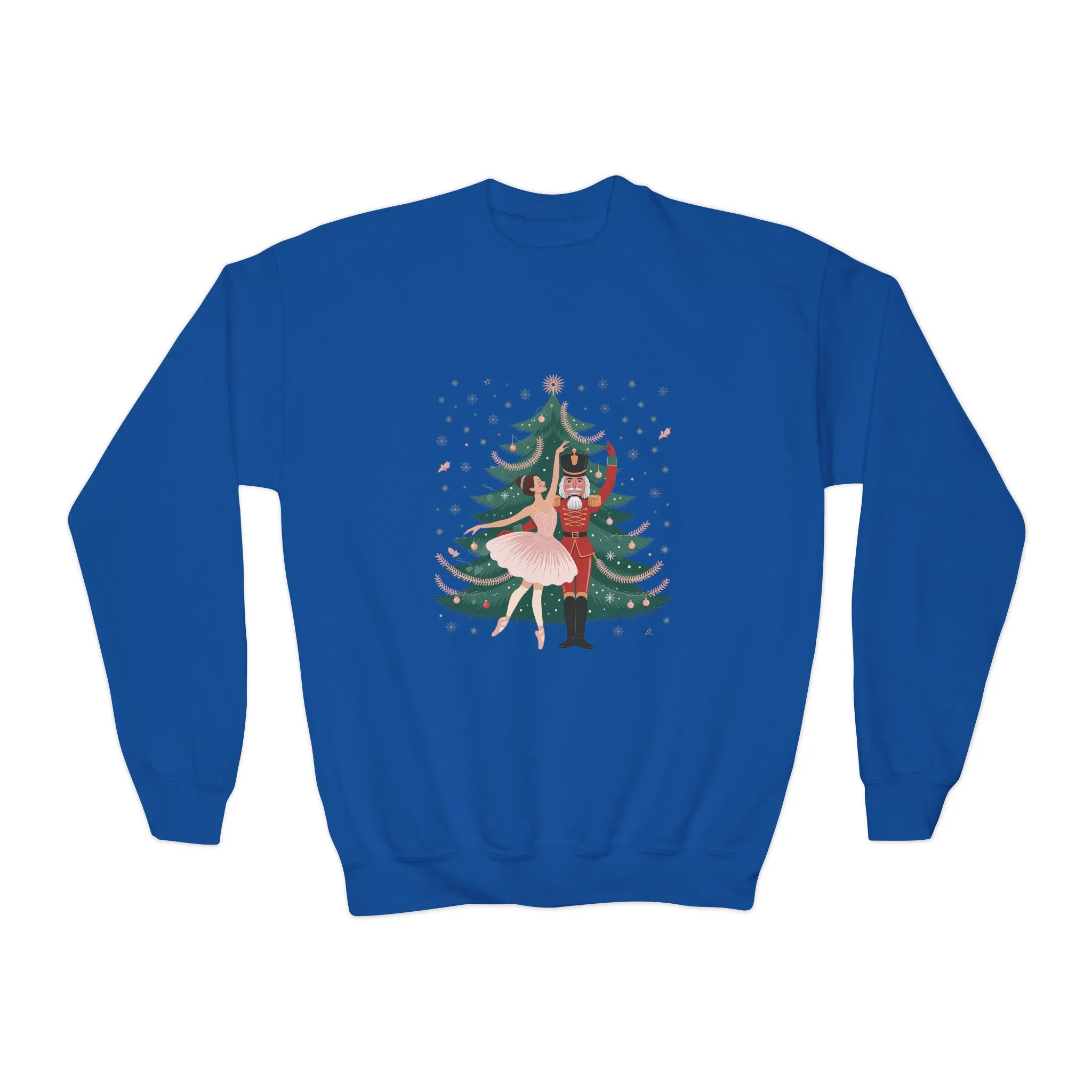 Nutcracker Ballerina Girls Christmas Sweatshirt, Cozy Holiday Sweater, Family Match Christmas Outfit for Daughter - Image 2