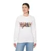 Women's Holly Jolly Christmas Sweatshirt, Minimal Festive Letter Design, Cozy Holiday Pullover, Mother-Daughter Matching Outfit