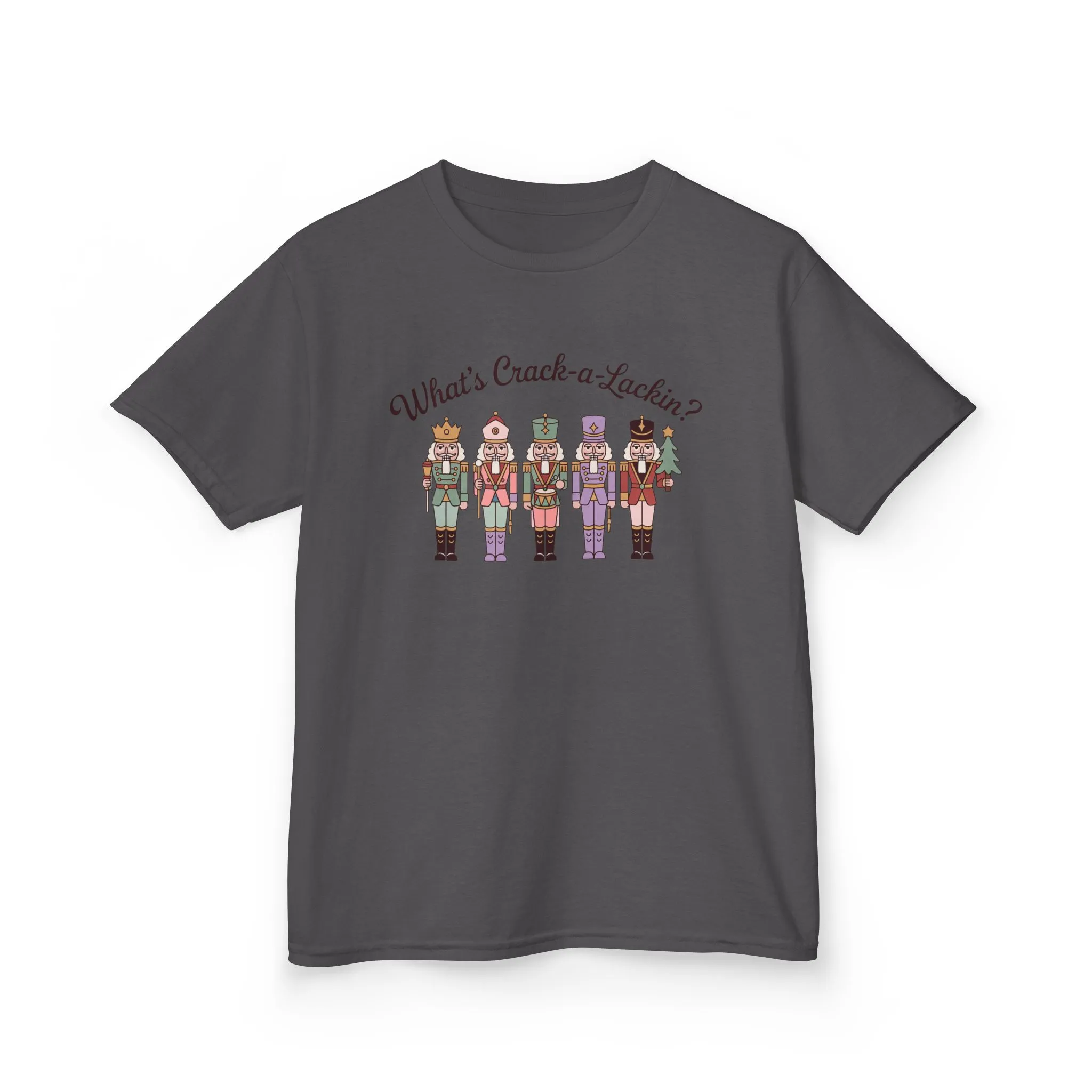 What's Crack-a-Lackin? Girls Christmas T-Shirt, Cute Nutcracker Squad Tee, Mom - Daughter Family Match Outfit - Image 9
