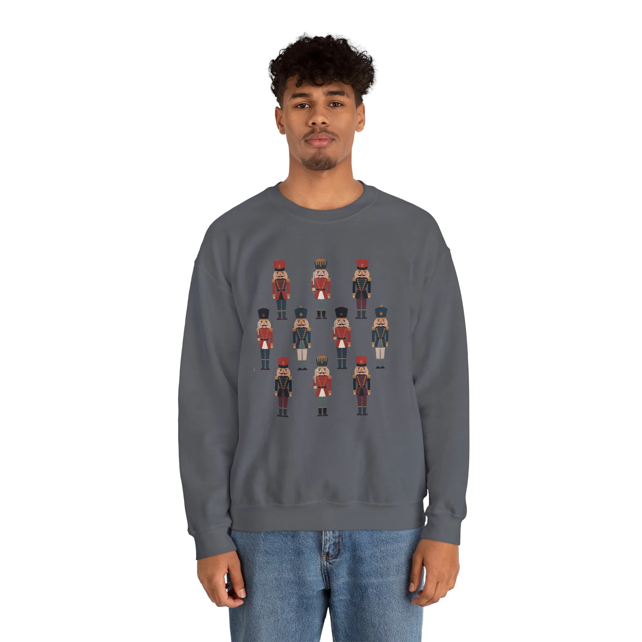 Nutcracker Soldiers Men's Christmas Sweatshirt, Classic Holiday Sweater, Family - Partner Match Outfit - Image 17