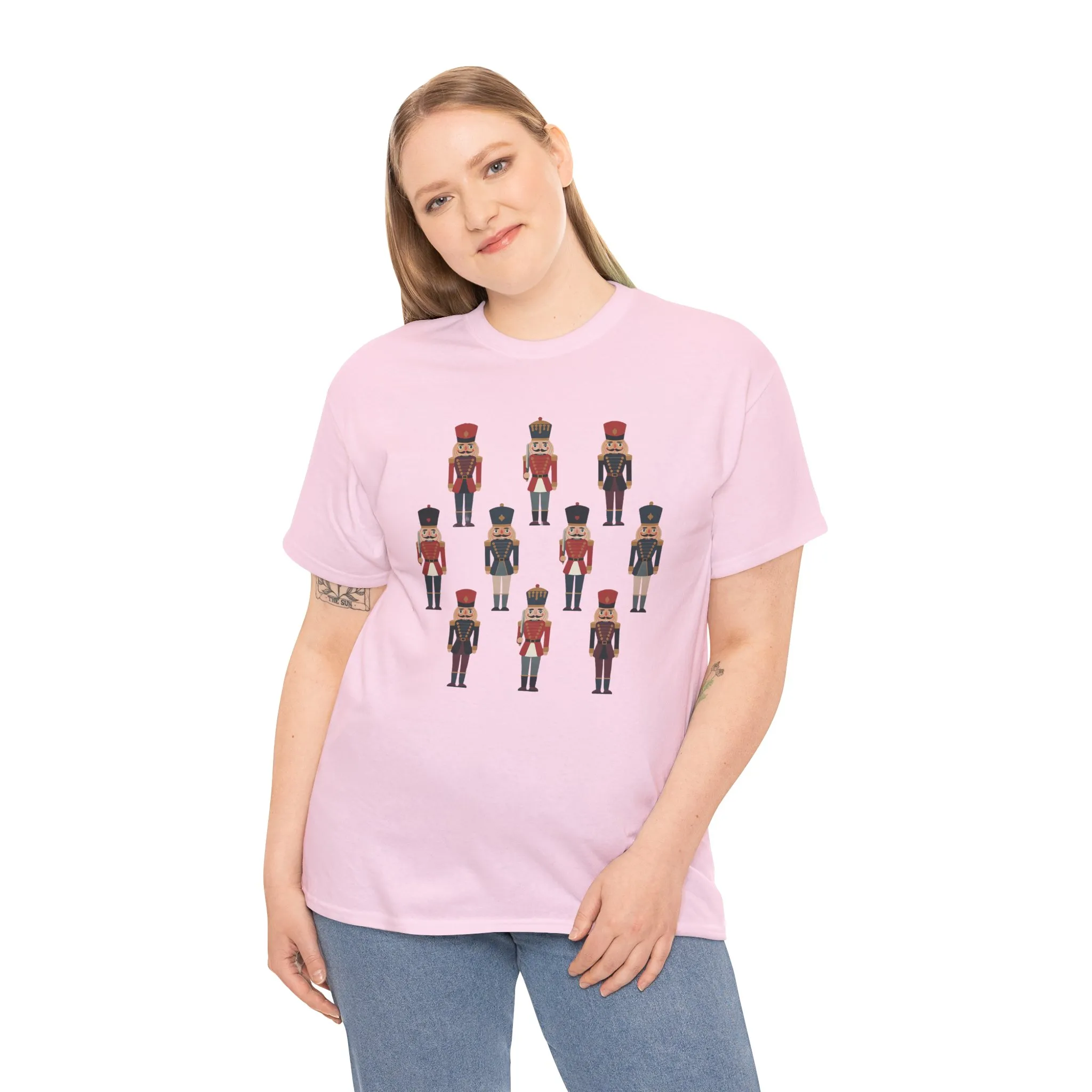Nutcracker Soldiers Women's Christmas T-Shirt, Classic Holiday Tee, Family - Partner Match Outfit - Image 3