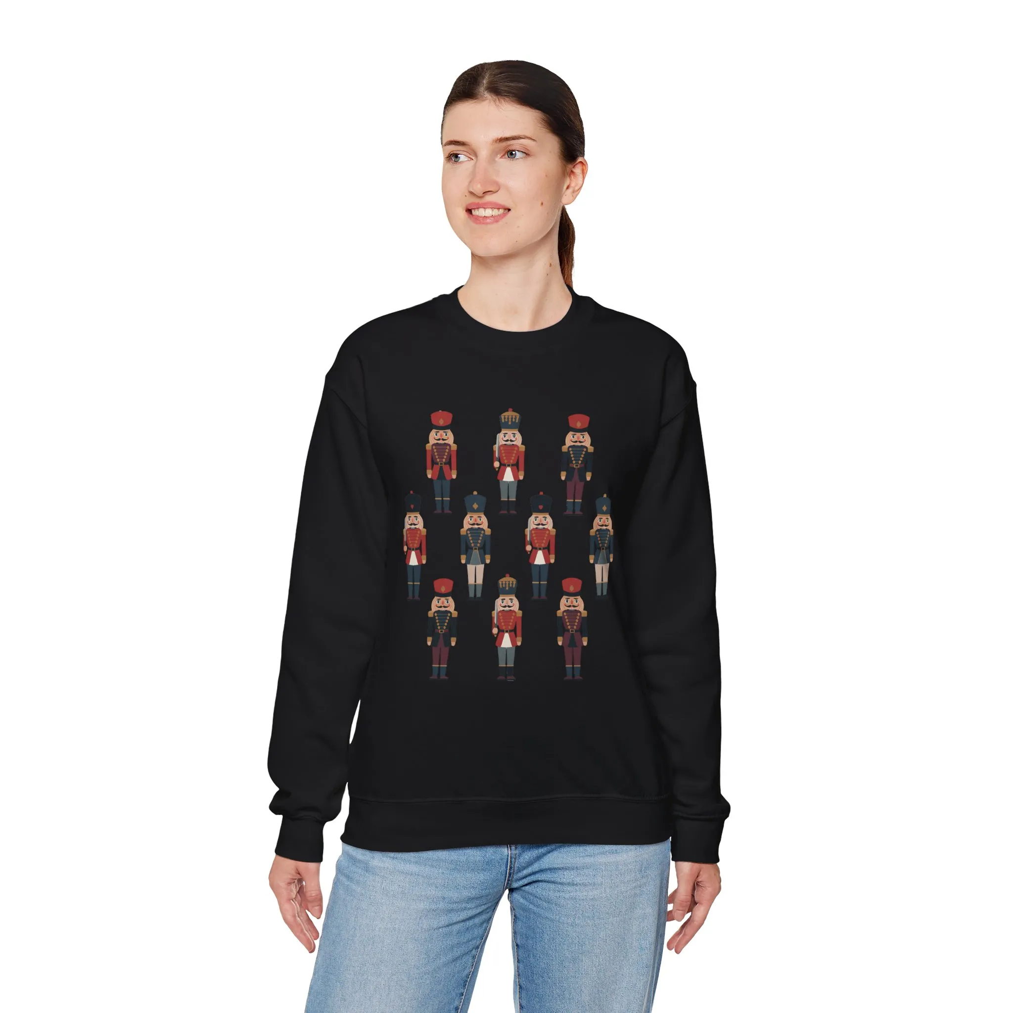 Nutcracker Soldiers Women's Christmas Sweatshirt, Cozy Holiday Sweater, Family - Partner Match Outfit - Image 6