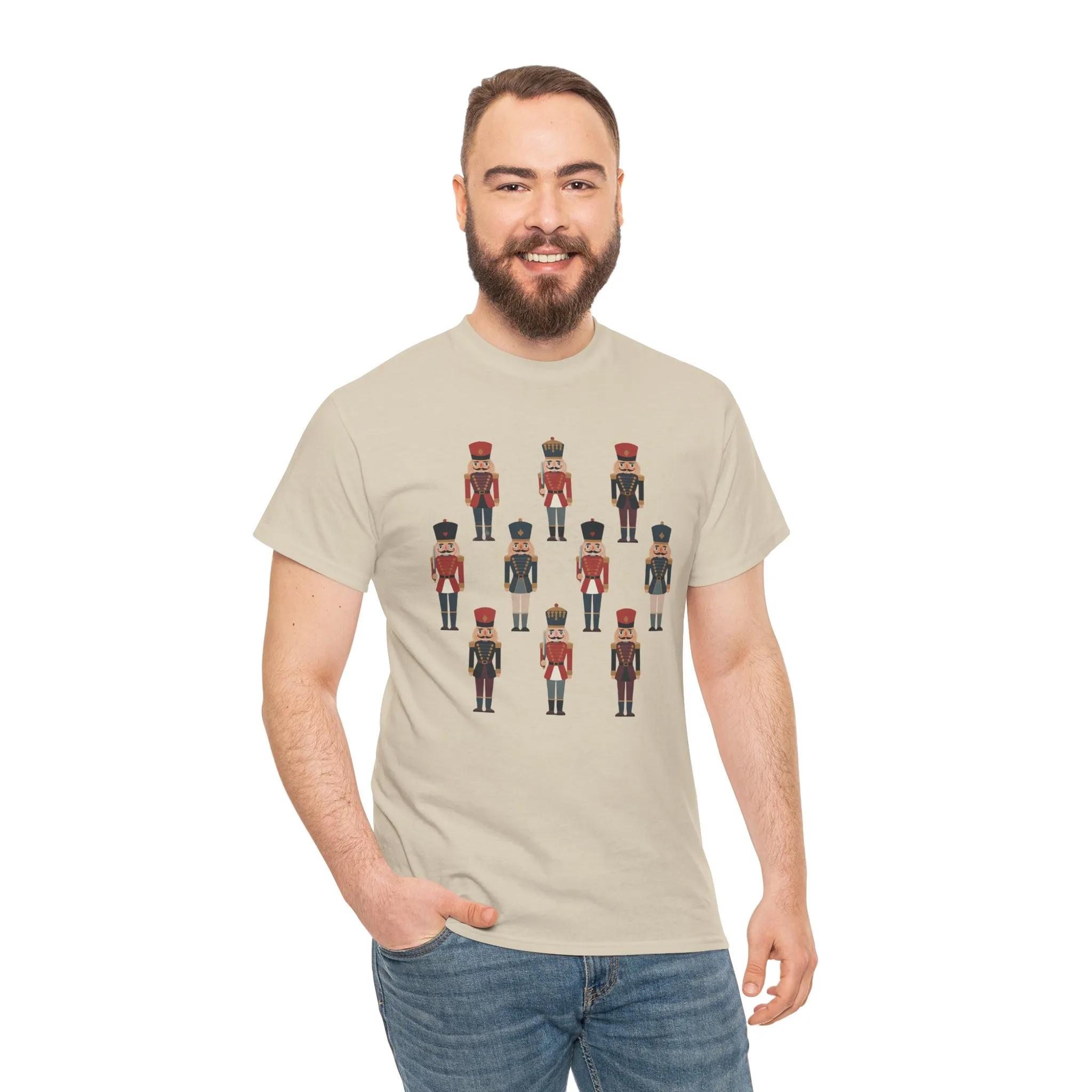Nutcracker Soldiers Men's Christmas T-Shirt, Classic Holiday Tee, Family - Partner Match Outfit
