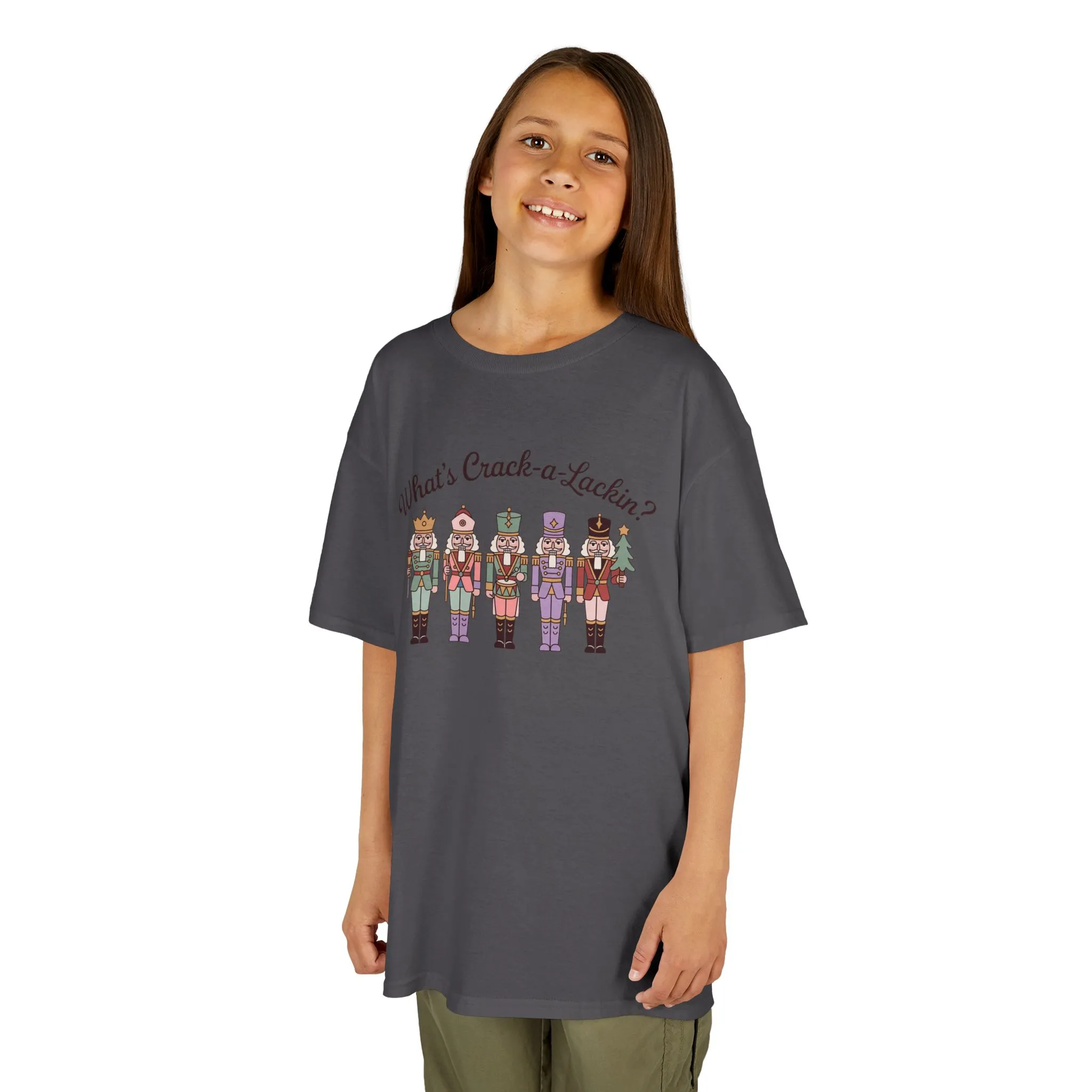 What's Crack-a-Lackin? Girls Christmas T-Shirt, Cute Nutcracker Squad Tee, Mom - Daughter Family Match Outfit - Image 10