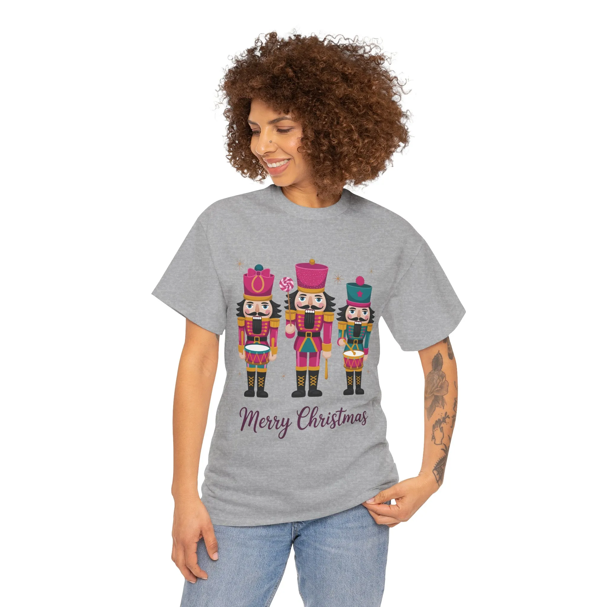Three Nutcrackers Women's Christmas T-Shirt, Classic Holiday Tee, Mom - Daughter Family Match Christmas Outfit - Image 8