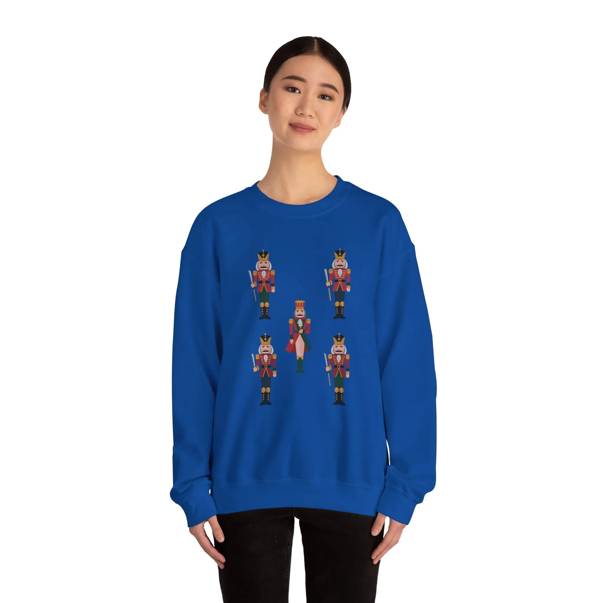 Nutcracker Royal Guard Women's Christmas Sweatshirt, Cozy Holiday Sweater, Family - Partner Match Outfit - Image 17