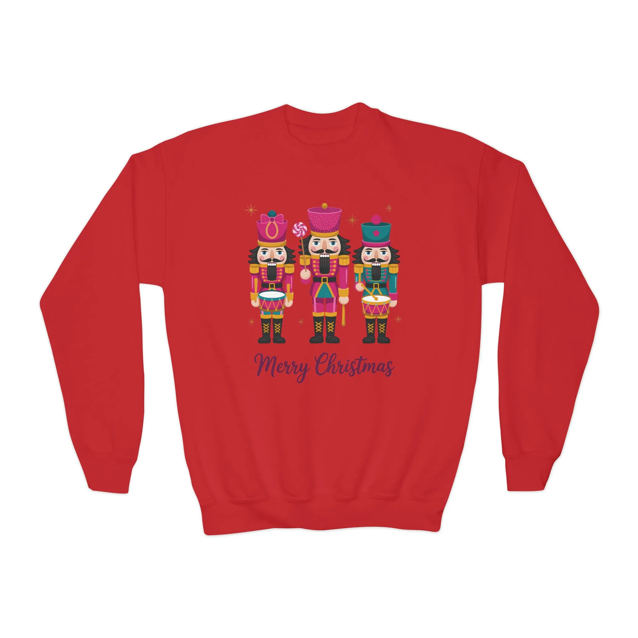 Three Nutcrackers Girls Christmas Sweatshirt, Cozy Holiday Sweater, Mom - Daughter Family Match Outfit - Image 14