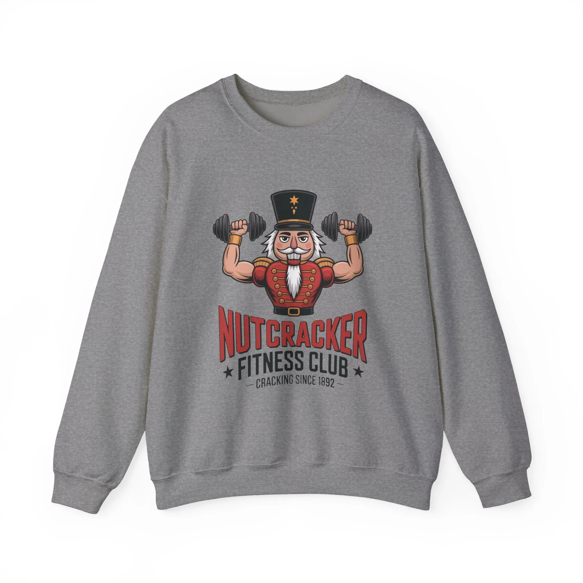 Nutcracker Fitness Club Men's Sweatshirt, Funny Gym Christmas Sweater, Holiday Gift for Him - Image 7