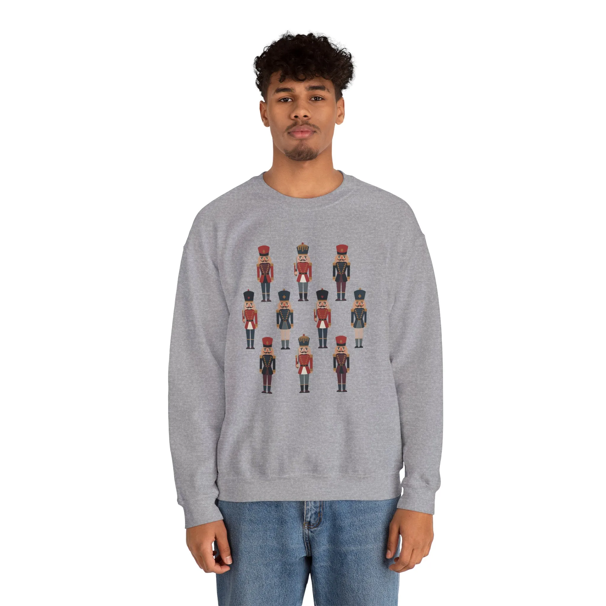 Nutcracker Soldiers Men's Christmas Sweatshirt, Classic Holiday Sweater, Family - Partner Match Outfit - Image 8