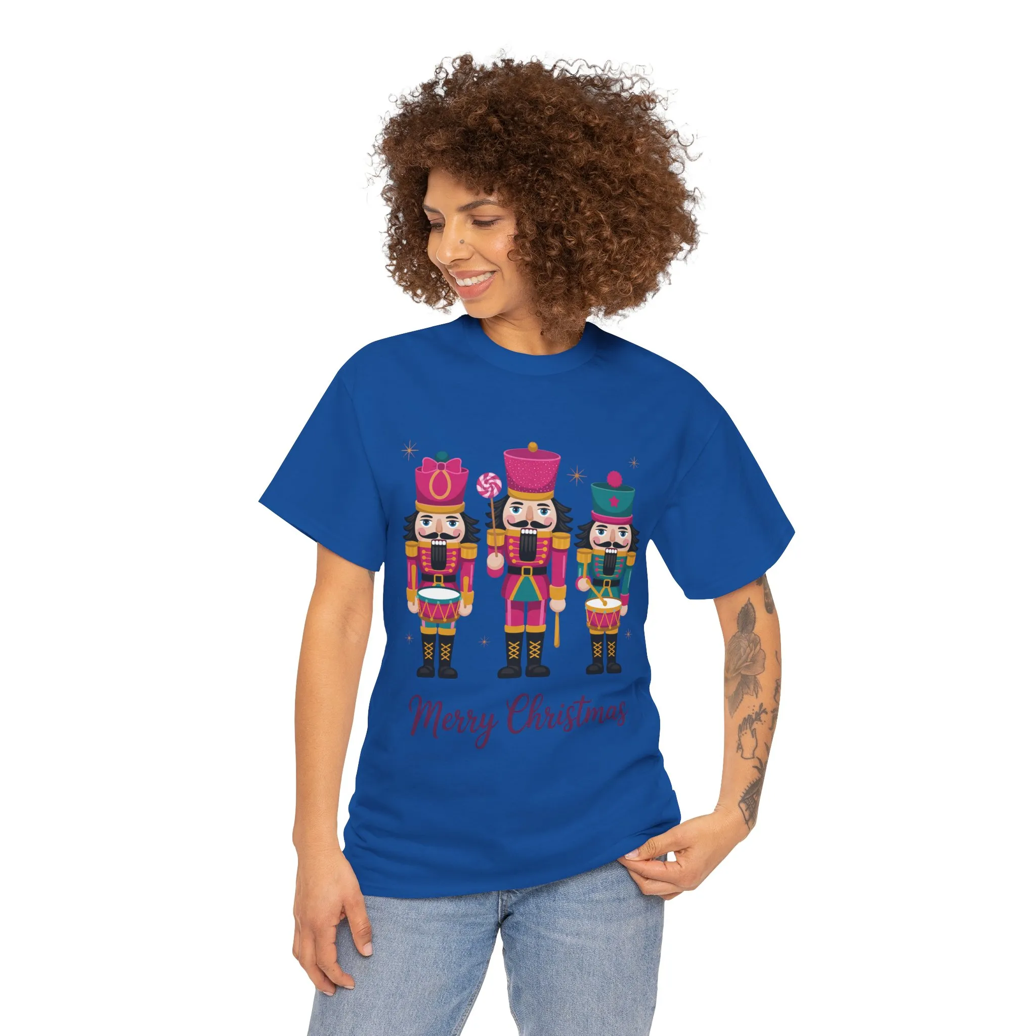 Three Nutcrackers Women's Christmas T-Shirt, Classic Holiday Tee, Mom - Daughter Family Match Christmas Outfit - Image 20