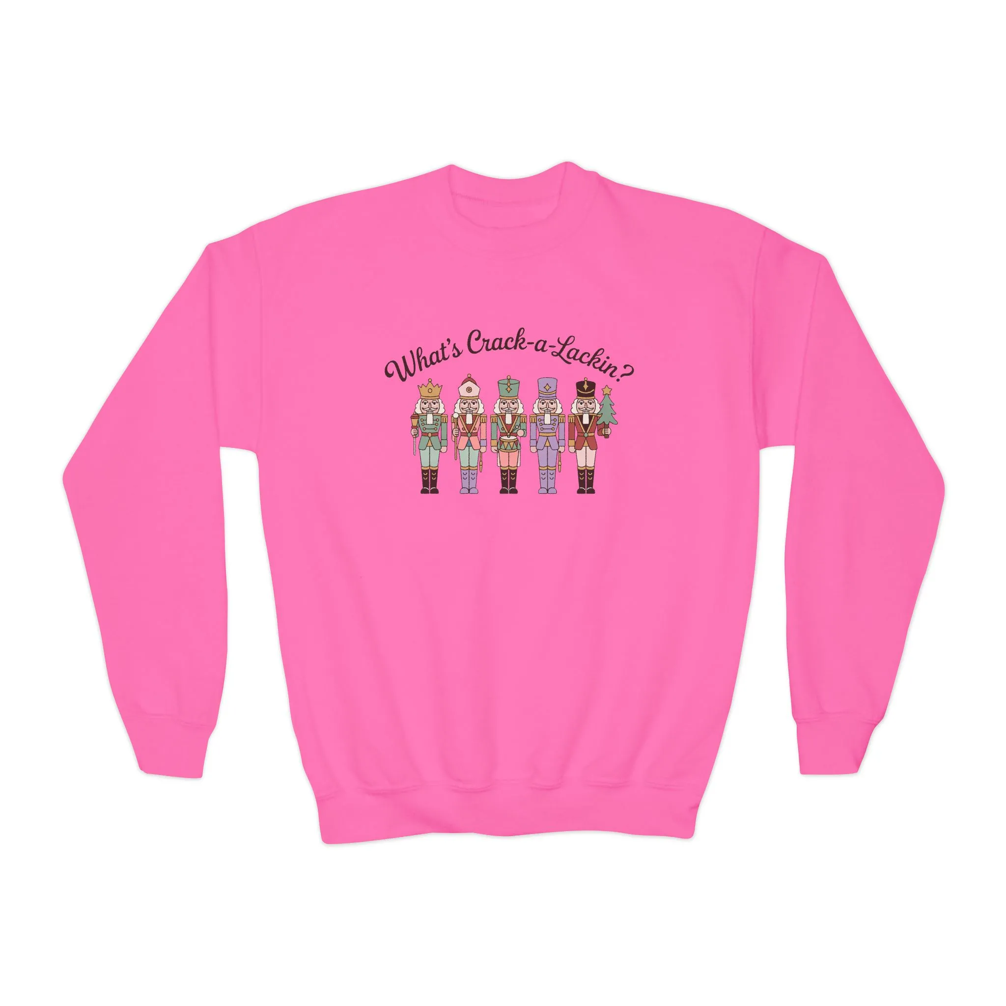What's Crack-a-Lackin? Girls Christmas Sweatshirt, Cozy Nutcracker Squad Sweater, Mom - Daughter Family Match Outfit - Image 13