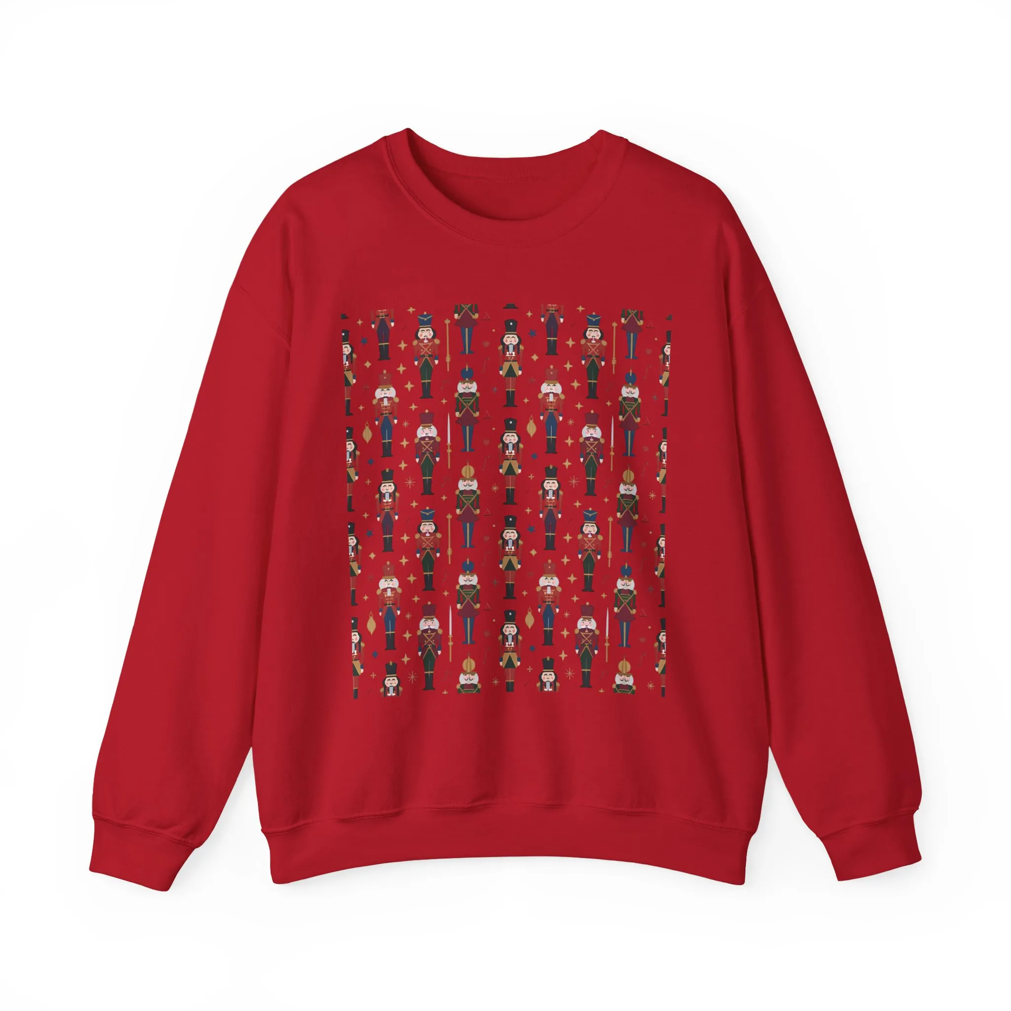 Nutcracker Pattern Women's Sweatshirt, Cozy Christmas Sweater, Holiday Gift for Her - Image 25