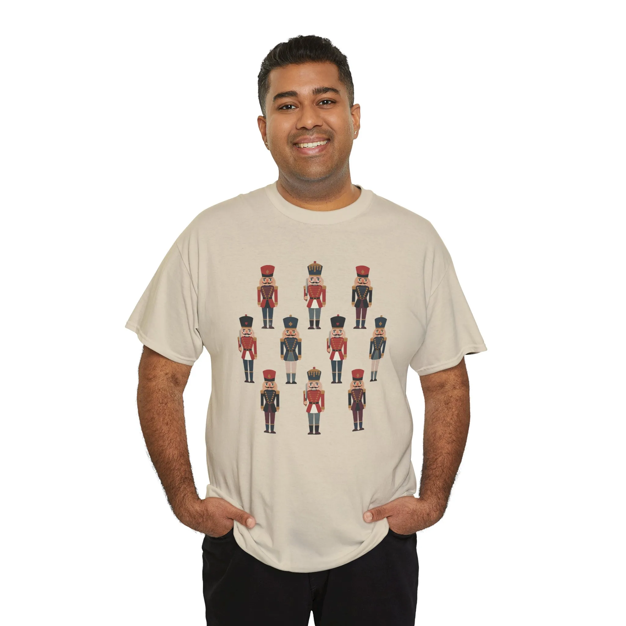 Nutcracker Soldiers Men's Christmas T-Shirt, Classic Holiday Tee, Family - Partner Match Outfit - Image 3