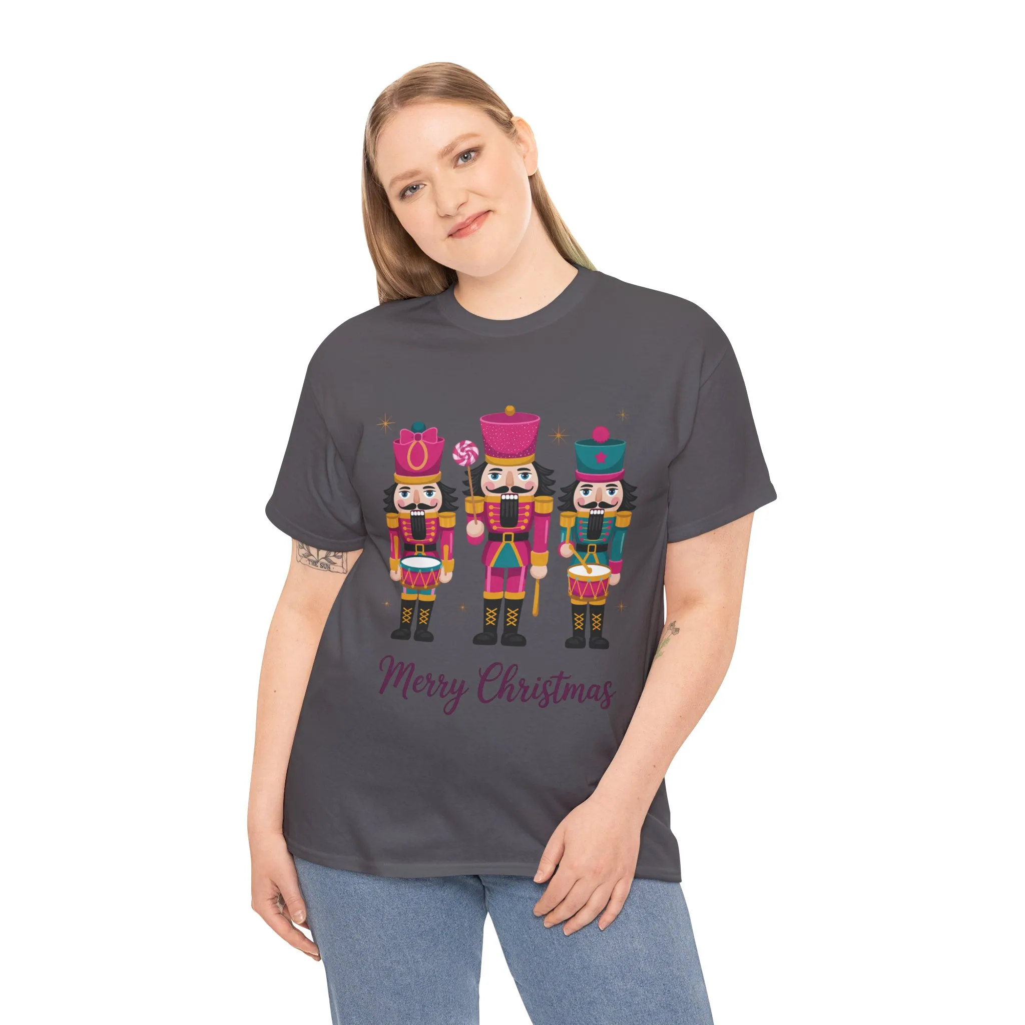 Three Nutcrackers Women's Christmas T-Shirt, Classic Holiday Tee, Mom - Daughter Family Match Christmas Outfit - Image 18
