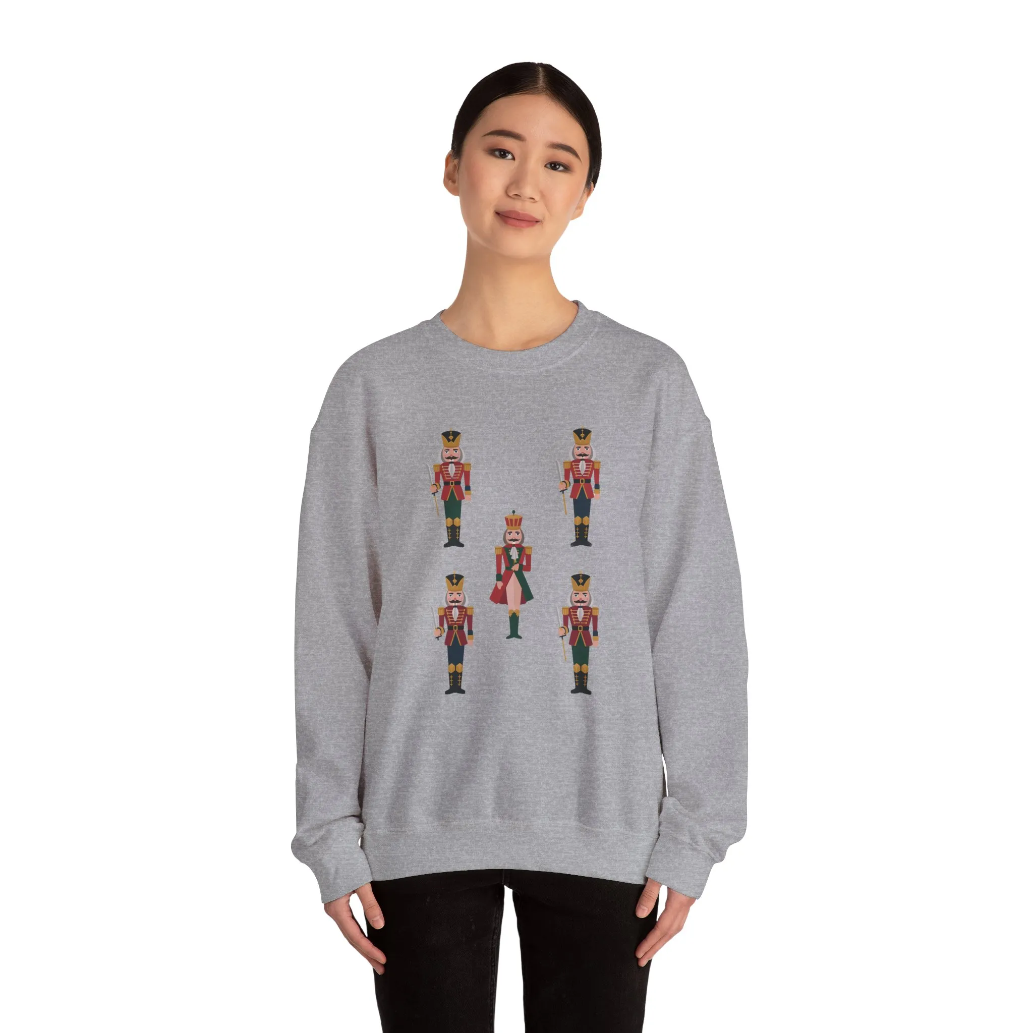 Nutcracker Royal Guard Women's Christmas Sweatshirt, Cozy Holiday Sweater, Family - Partner Match Outfit - Image 11