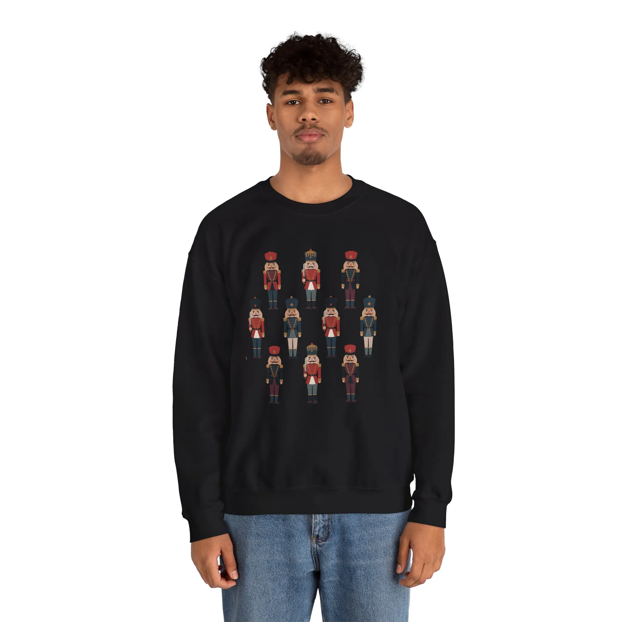 Nutcracker Soldiers Men's Christmas Sweatshirt, Classic Holiday Sweater, Family - Partner Match Outfit - Image 5