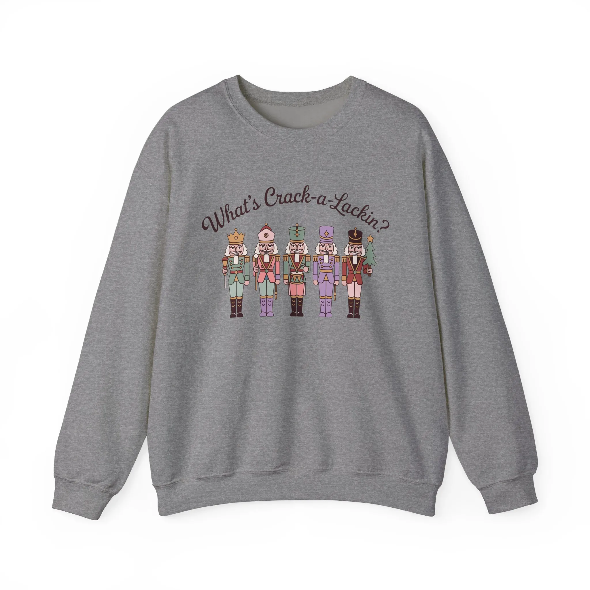 What's Crack-a-Lackin? Women's Funny Christmas Sweatshirt, Nutcracker Squad Sweater, Cozy Holiday Pullover - Image 10