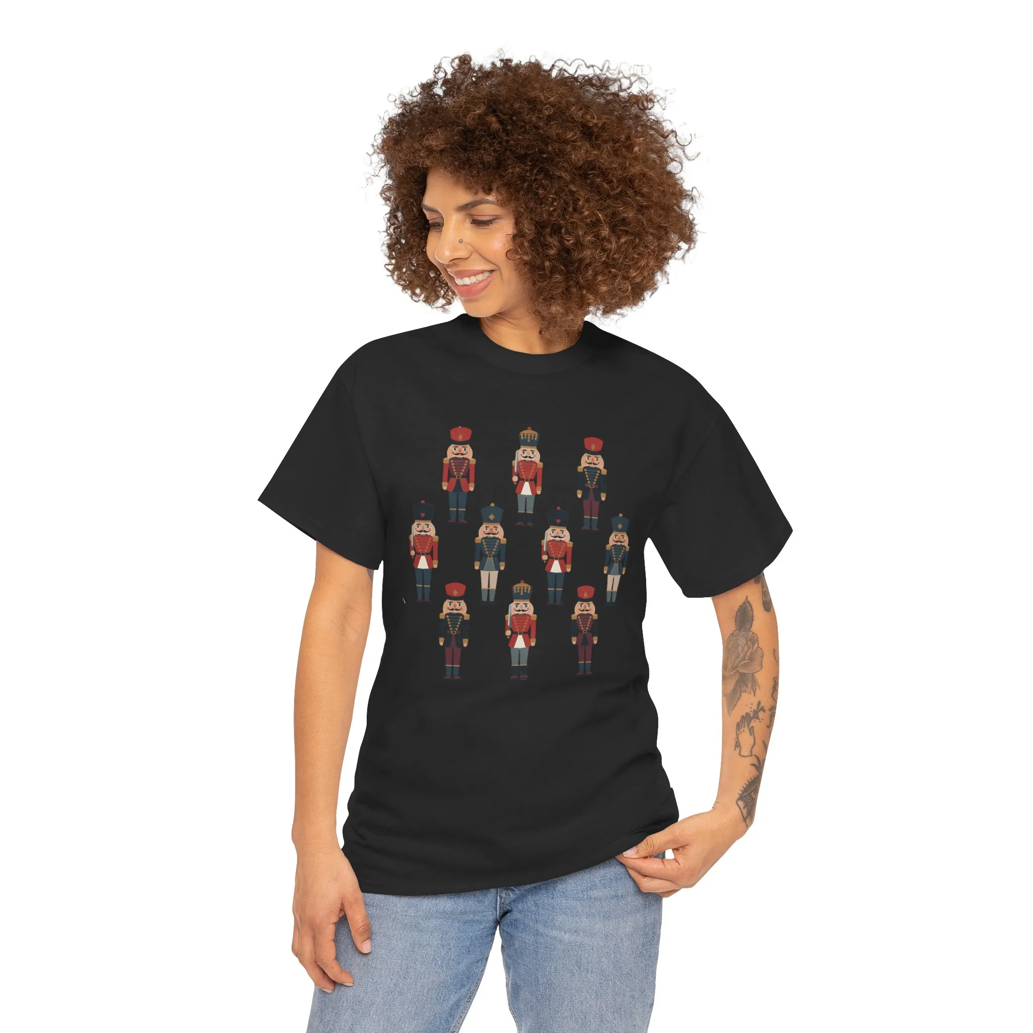 Nutcracker Soldiers Women's Christmas T-Shirt, Classic Holiday Tee, Family - Partner Match Outfit - Image 7