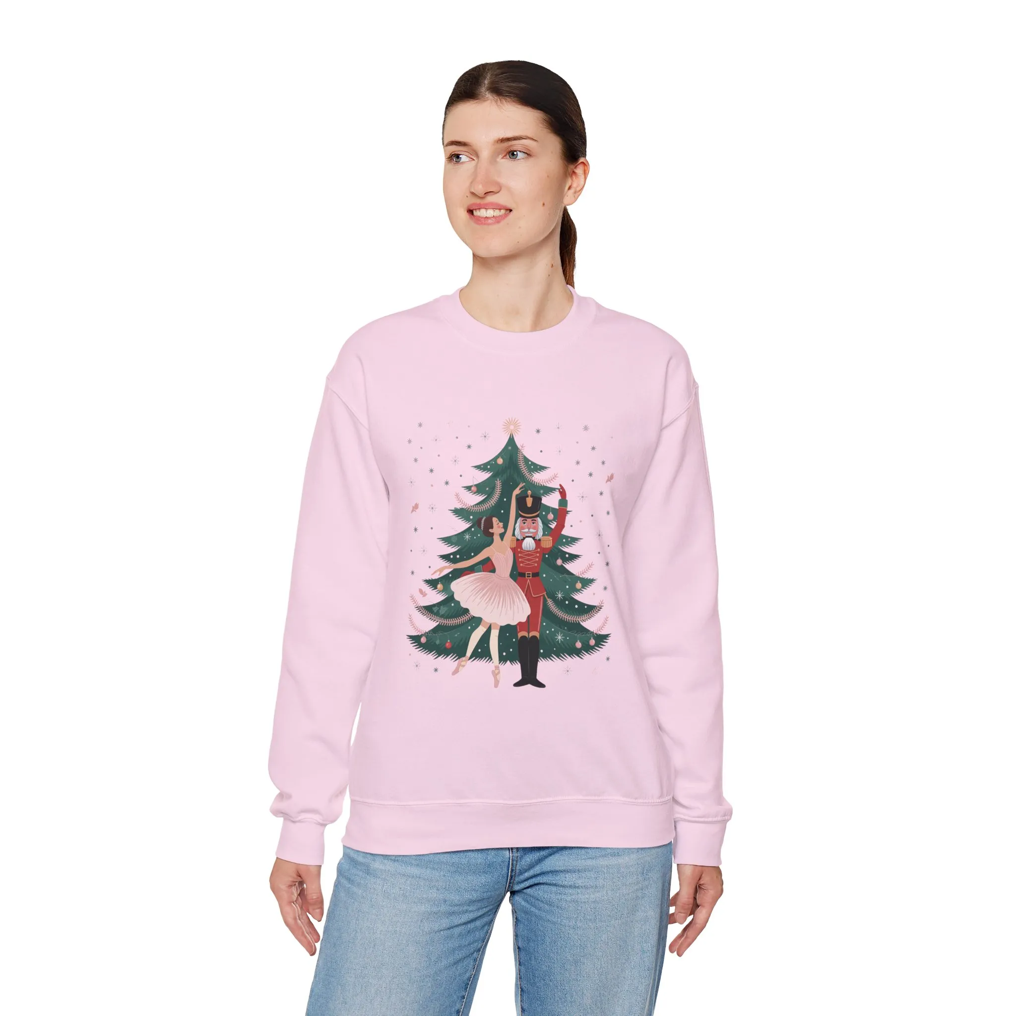 Nutcracker Ballerina Women's Sweatshirt, Cozy Christmas Sweater, Family Match Holiday Outfit for Mom - Image 21