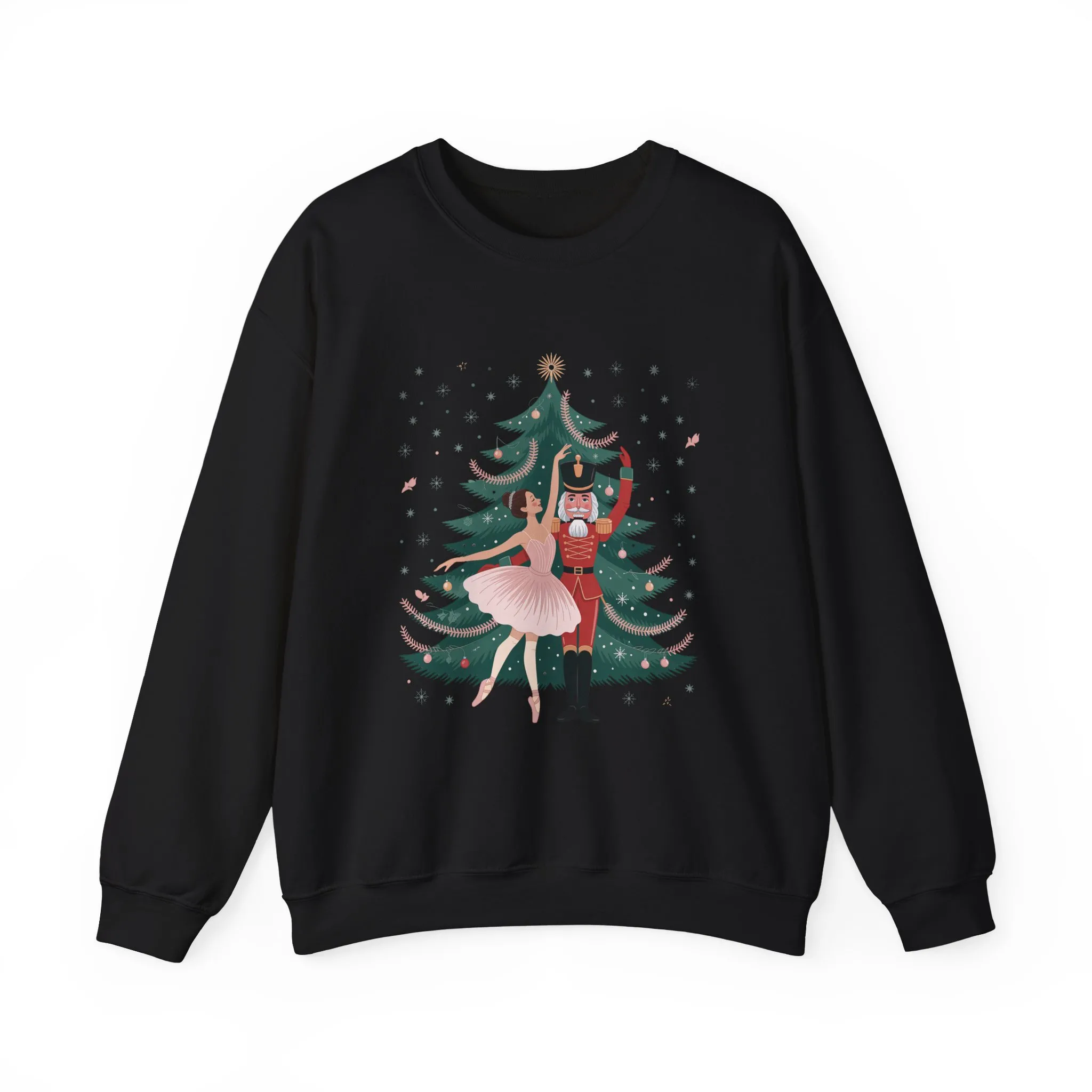 Nutcracker Ballerina Women's Sweatshirt, Cozy Christmas Sweater, Family Match Holiday Outfit for Mom - Image 7